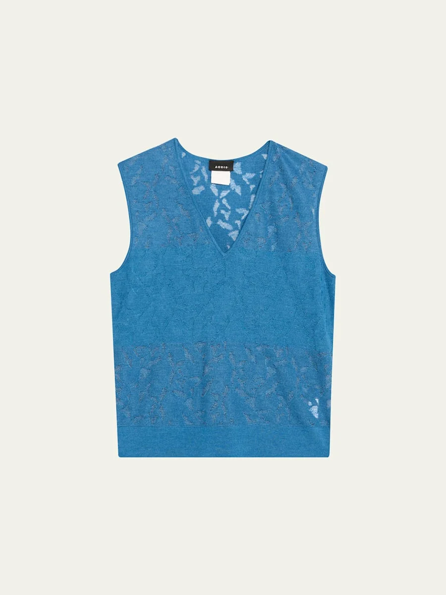 Whitecaps Knit V-Neck Vest - 1