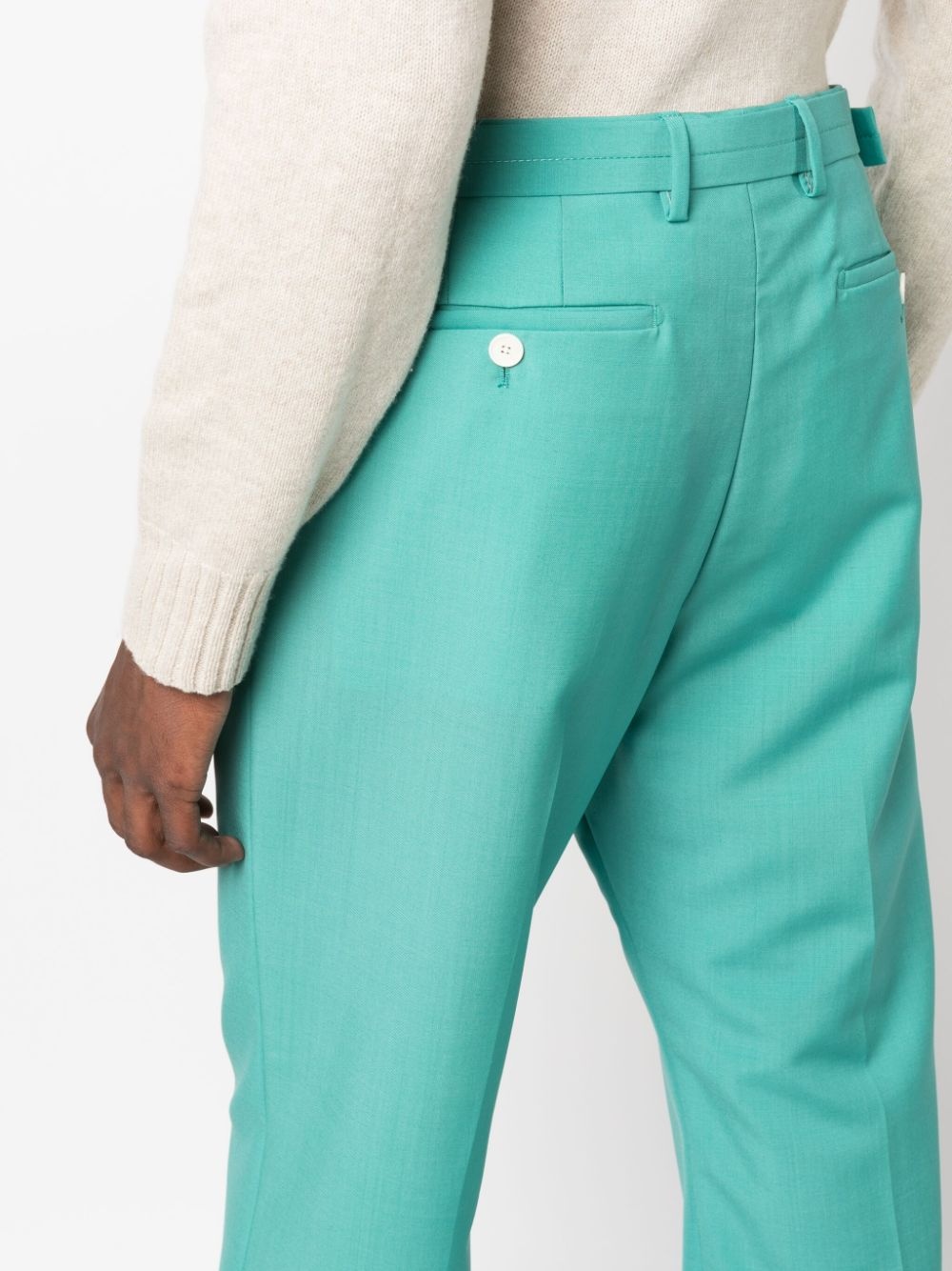 belted straight-leg trousers - 5