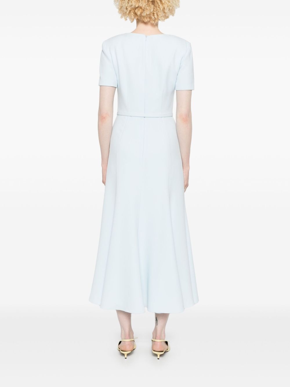 belted cady midi dress - 4