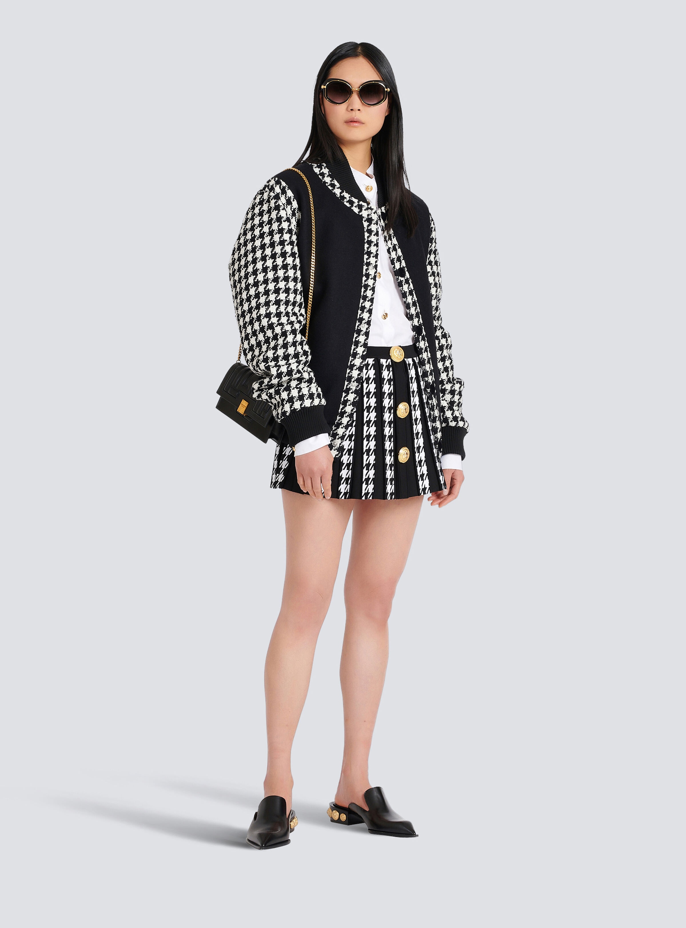 Unisex - Bomber jacket with houndstooth pattern - 2