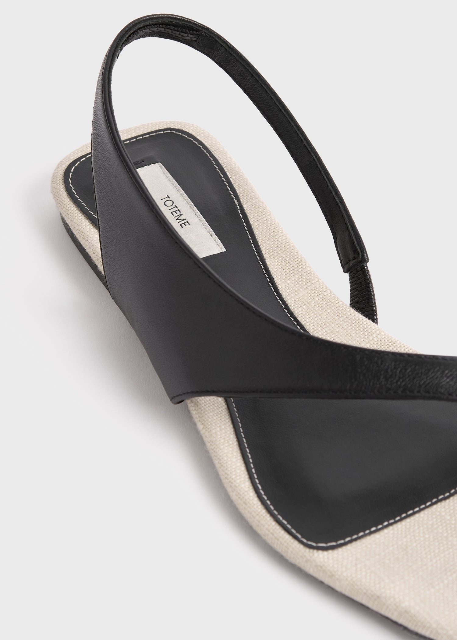 Leather thong sandals black/sand - 6
