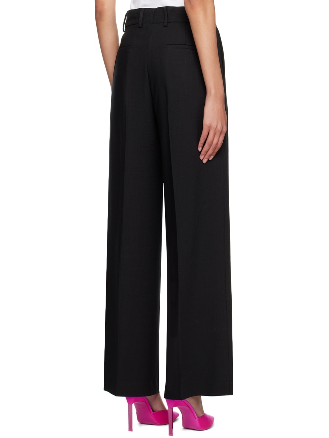 Black Straight Trousers - 3