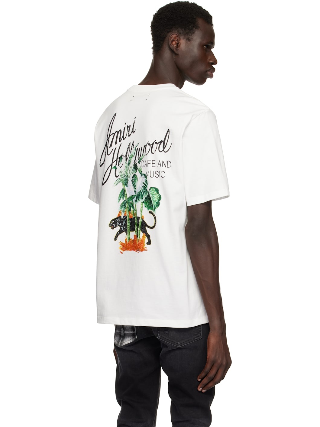 White 'Amiri Hollywood' T-shirt - 3