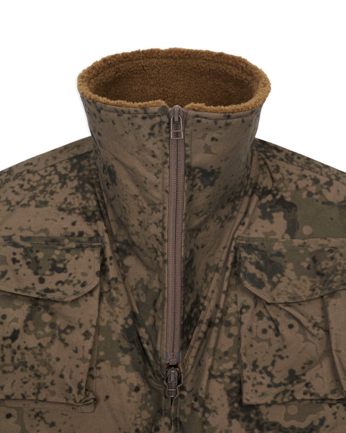 Brain Dead x South2 West8 Fleece Sleeve Tenkara Short Jacket - Grey - 3