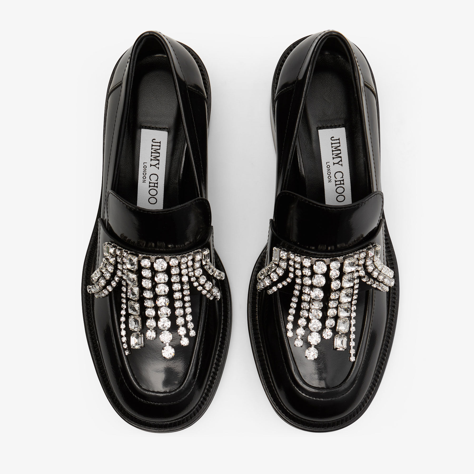 Tylor 60
Black Soft Box Calf Loafers with Crystal Chandelier - 5