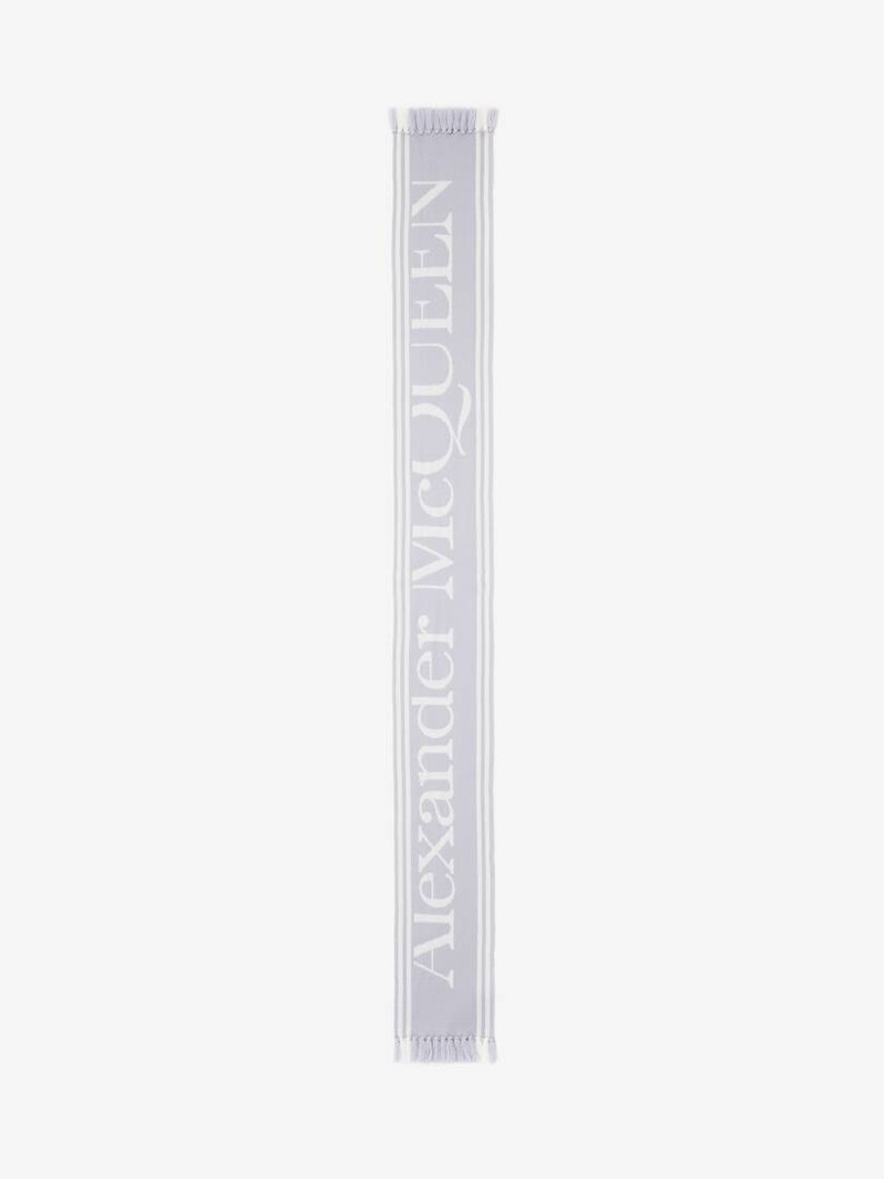 Women's McQueen Knit Scarf in Lilac/ivory - 1