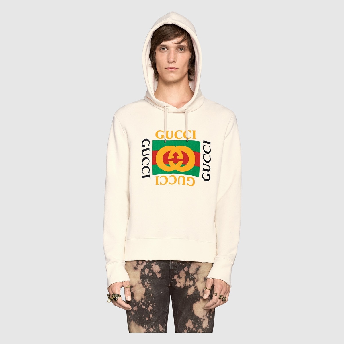 Oversize sweatshirt with Gucci logo - 4