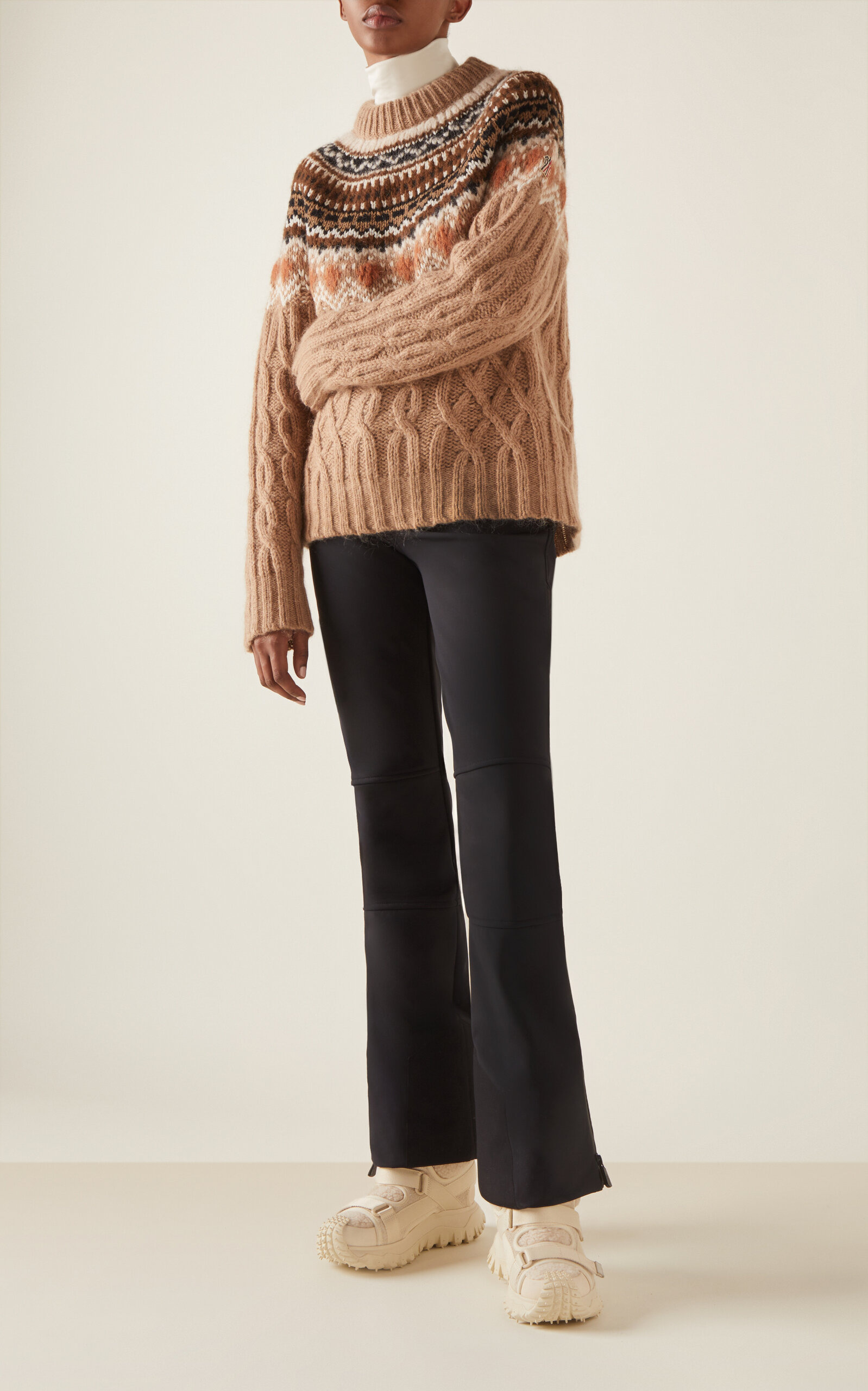 Knit Wool-Mohair Sweater brown - 3