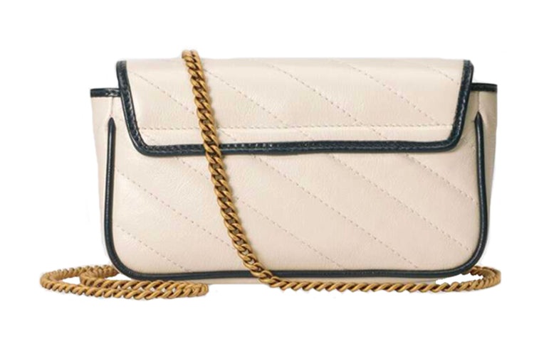 (WMNS) Gucci Marmont Series Shoulder Bag Mini White 574969-0OLFX-9085 - 4
