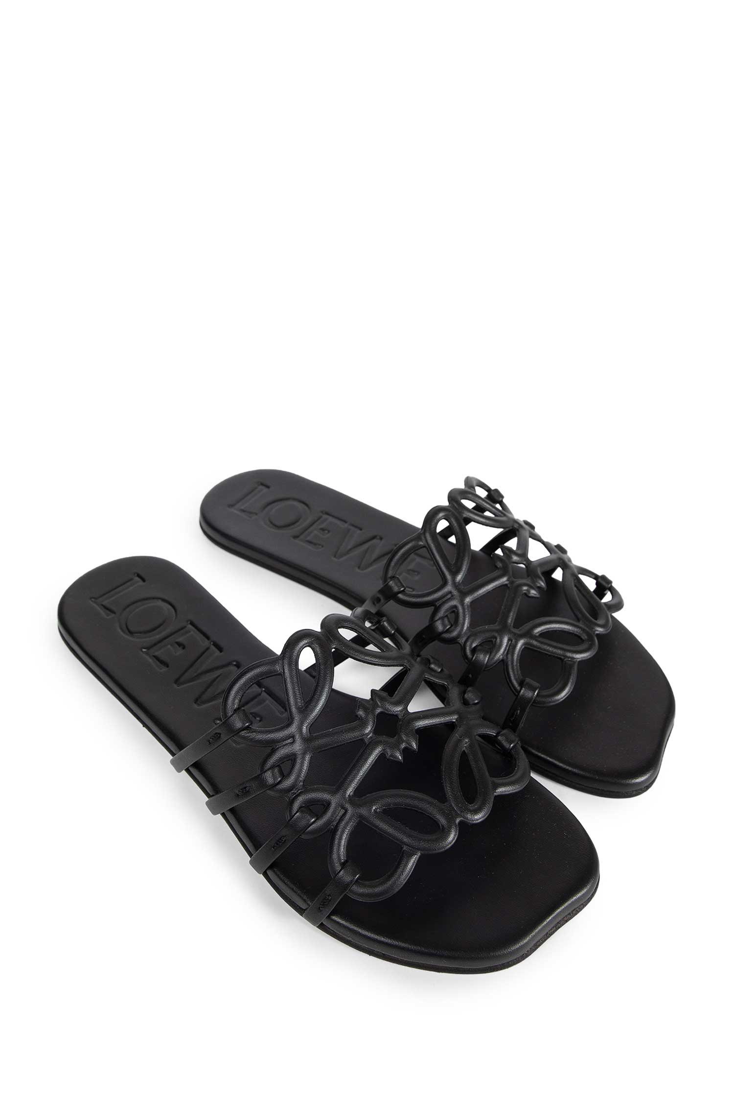 Petal Anagram Slides In Soft Calfskin - 6