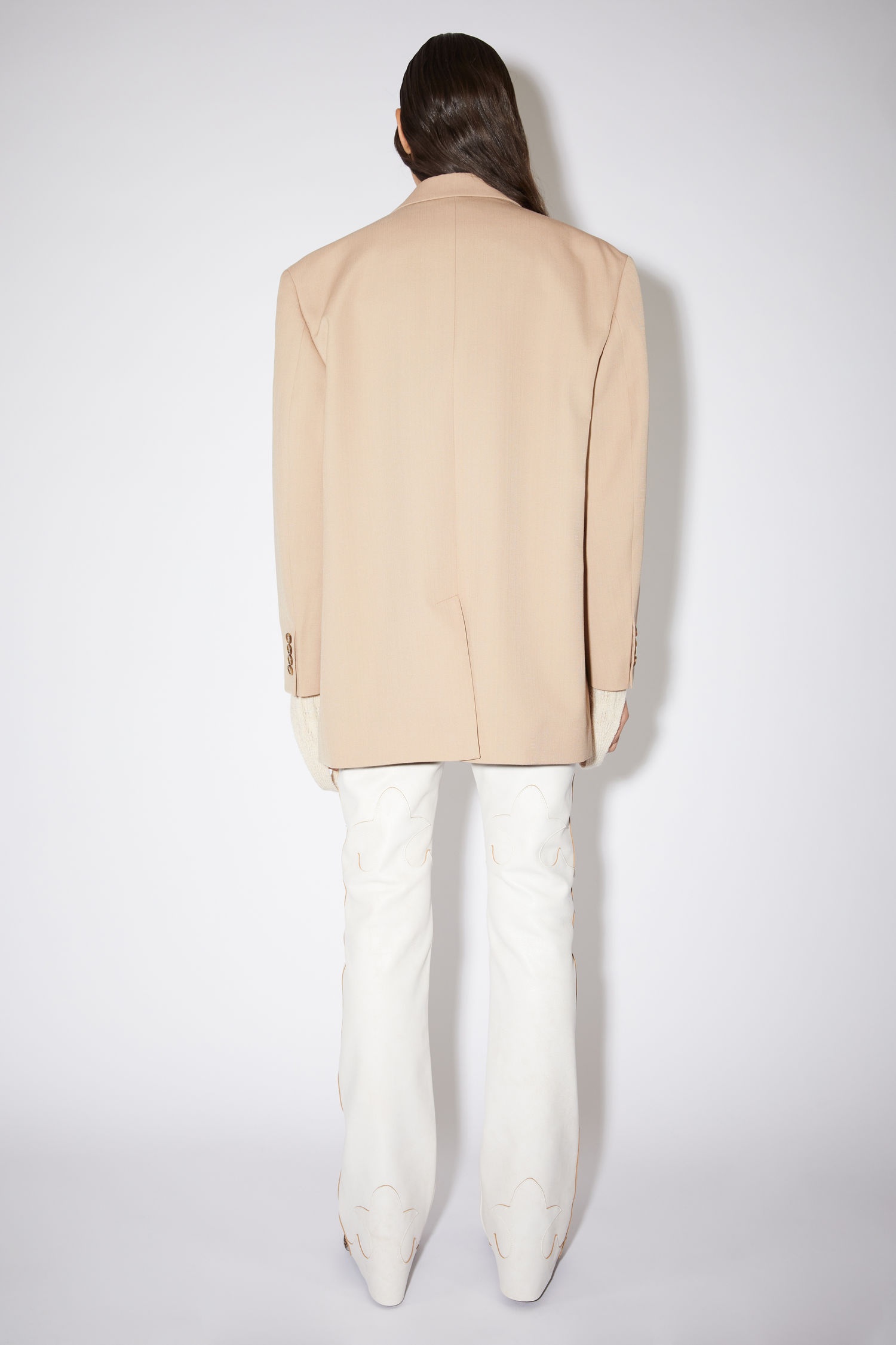 Tailored suit jacket - Beige - 3