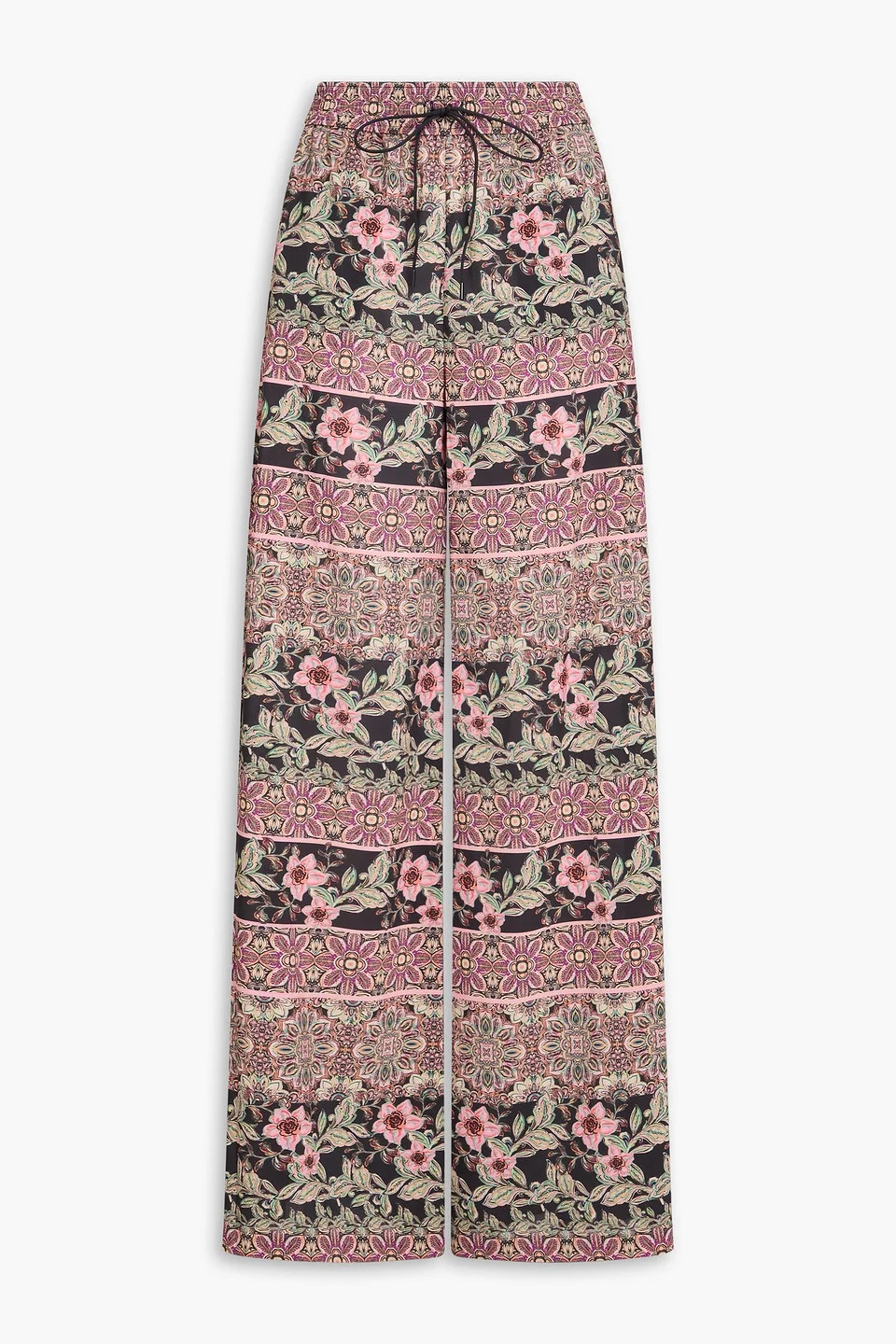 Kenley floral-print crepe wide-leg pants - 1