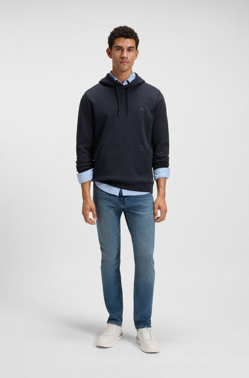 BOSS REGULAR-FIT HOODIE IN COTTON TERRY WITH LOGO PATCH outlook