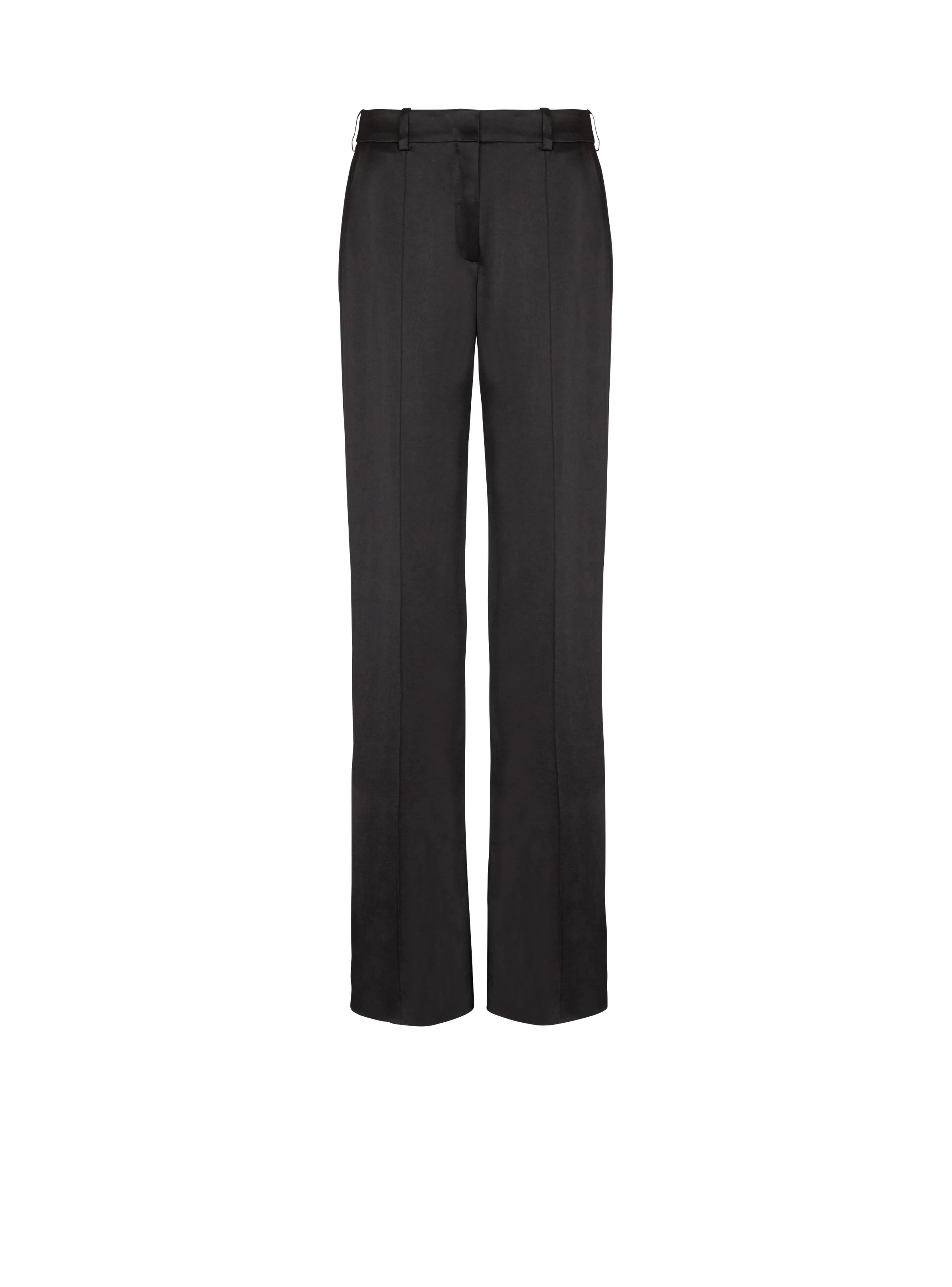 Straight-leg tailored satin trousers - 1