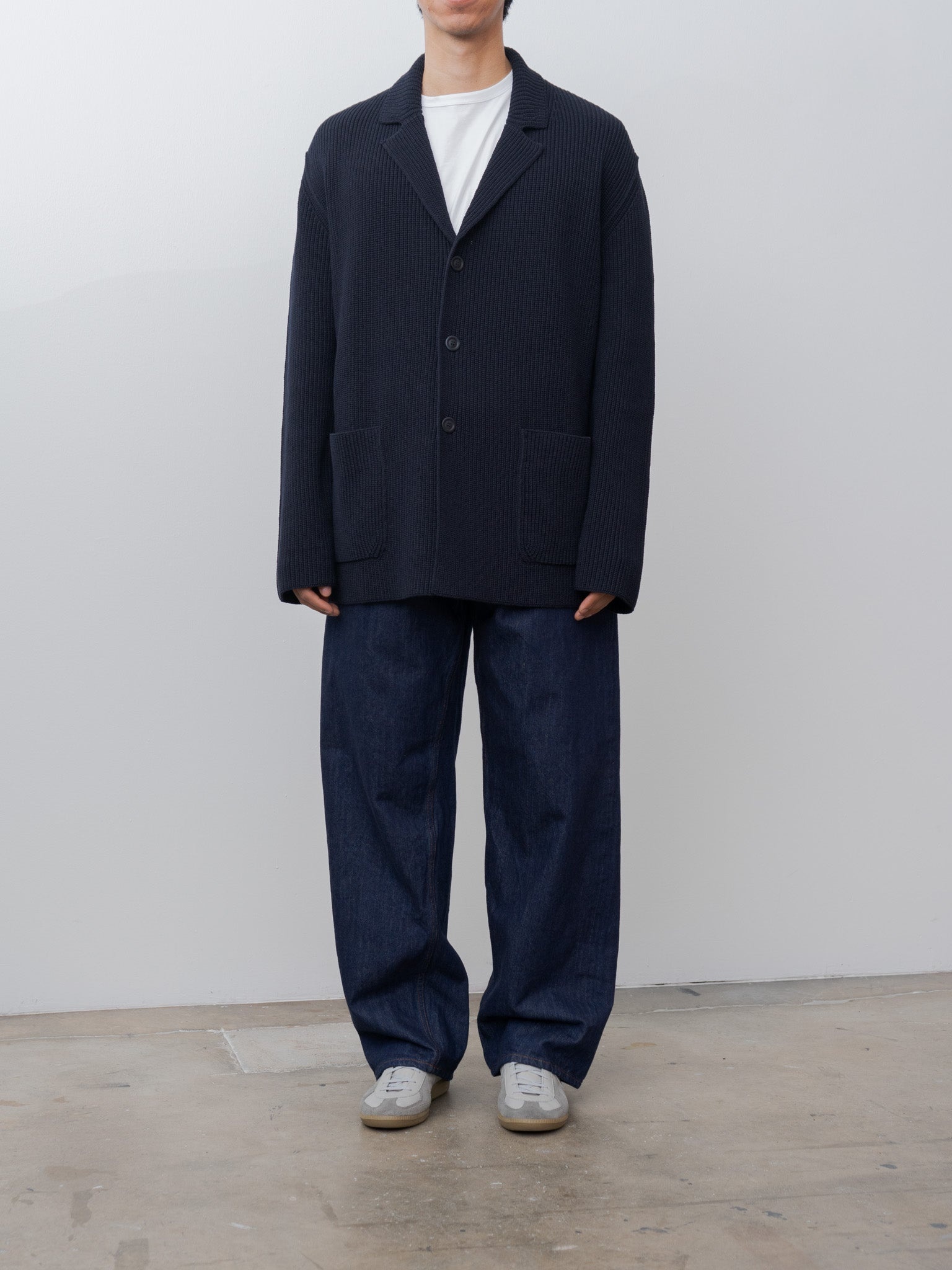 Pannocchia Jacket CREPE COT - Navy - 3