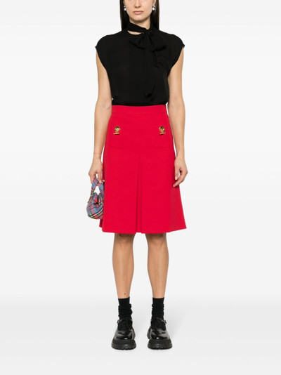 Moschino pleated A-line midi skirt outlook
