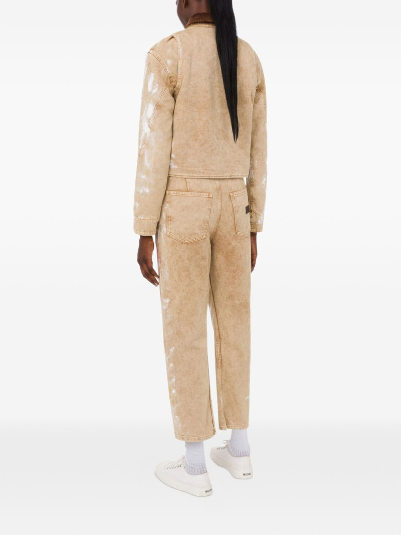 paint-splatter corduroy-collar jacket 3