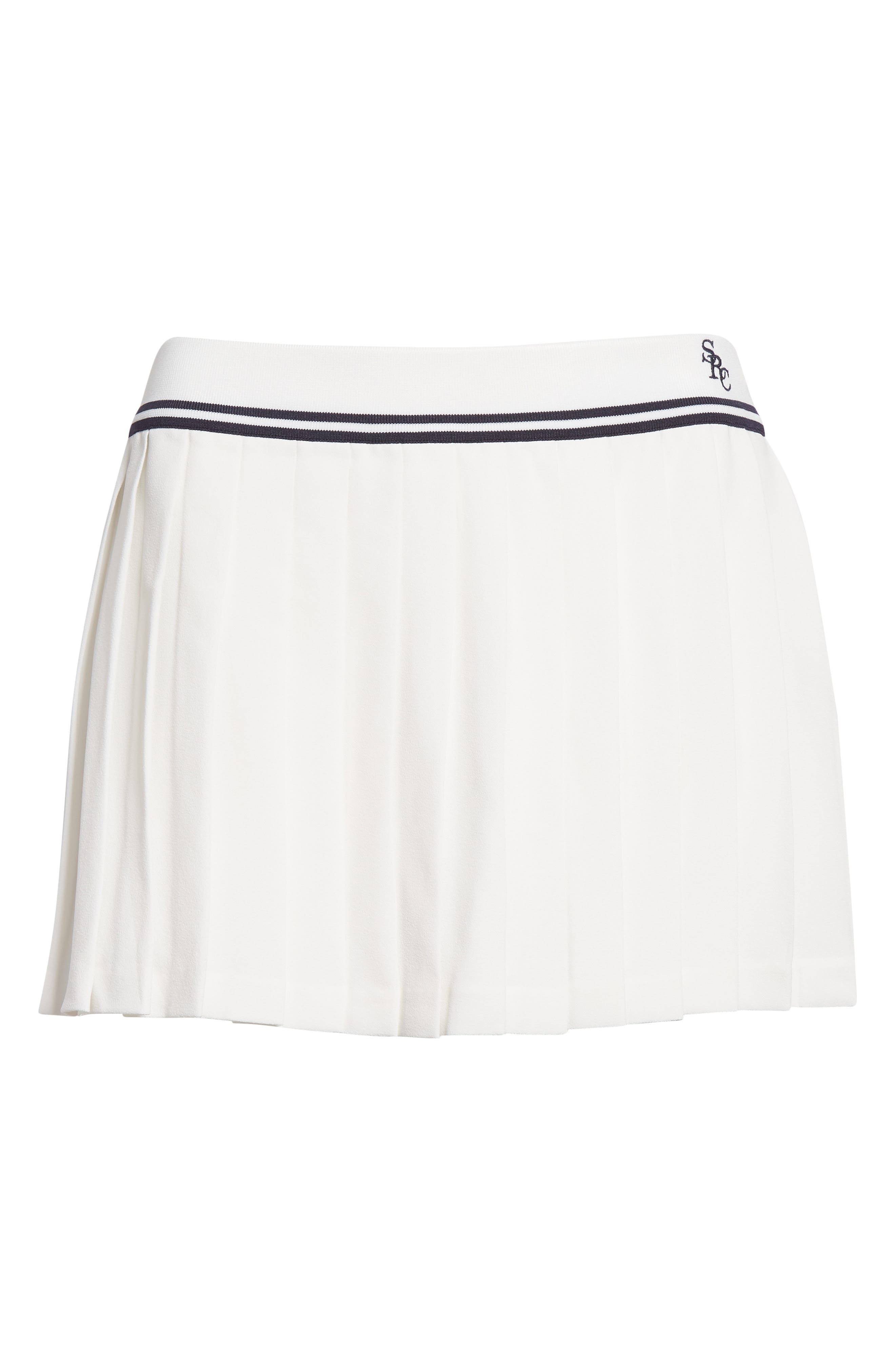 Sporty & Rich Abigail Logo Detail Miniskirt in White at Nordstrom - 6