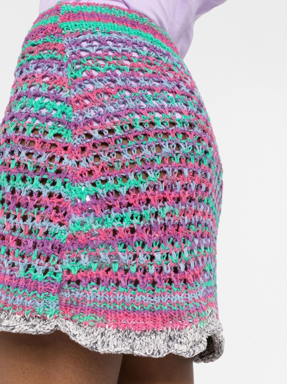 woven asymmetric miniskirt - 3