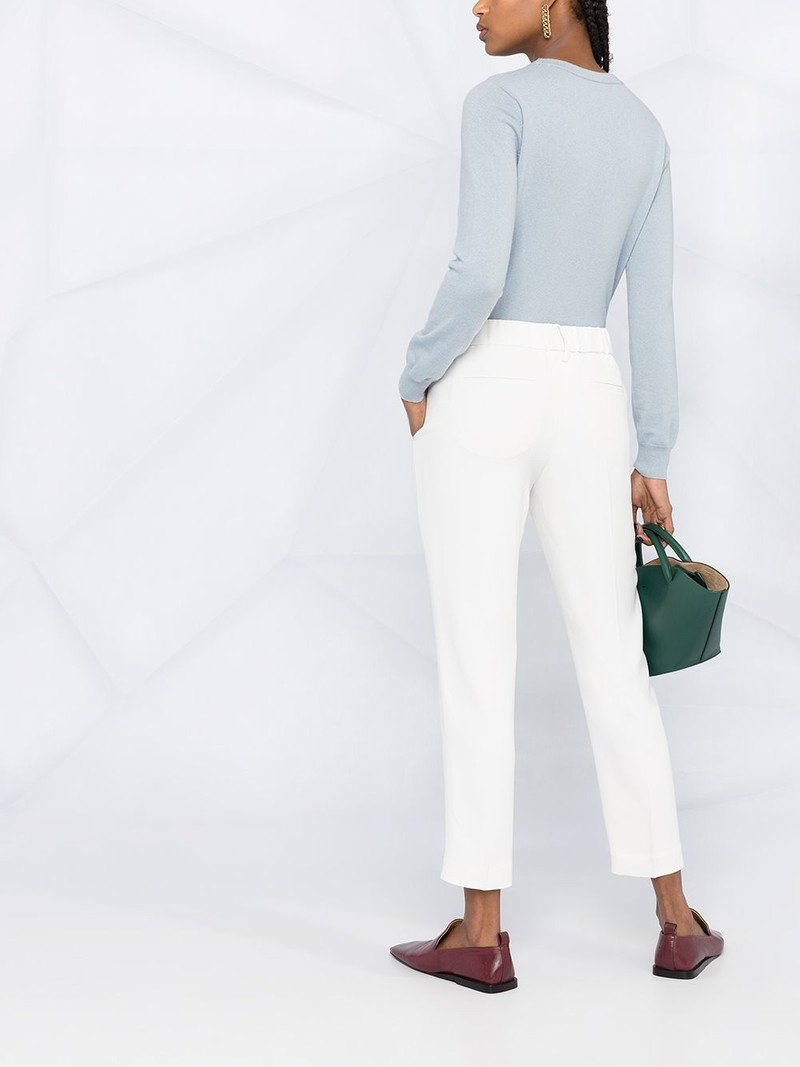 elasticated tapered trousers 6