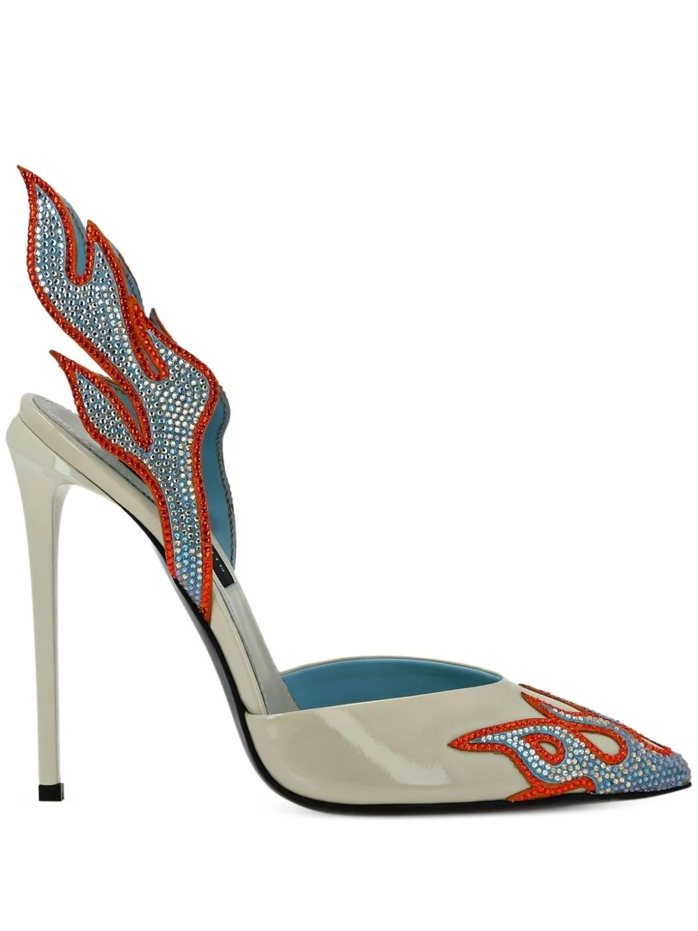 120mm flame-detail stiletto heels - 1