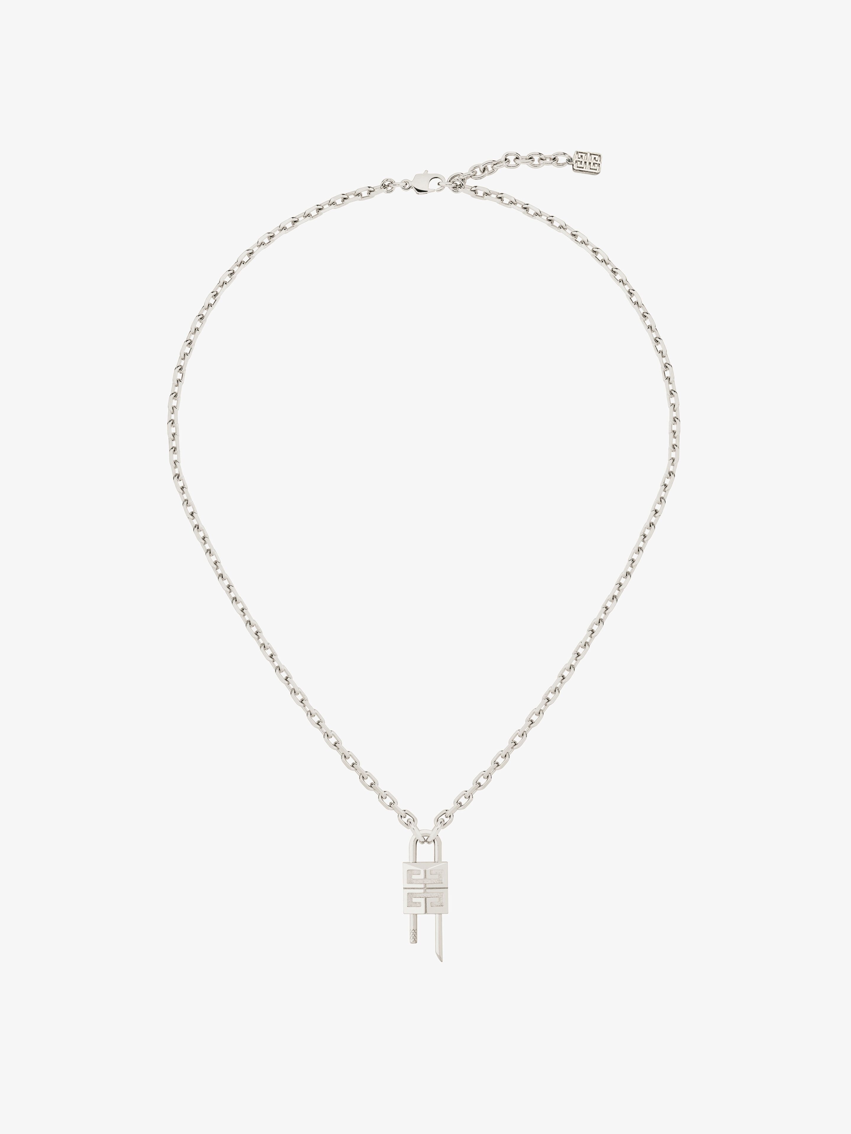 MINI LOCK NECKLACE IN METAL - 1