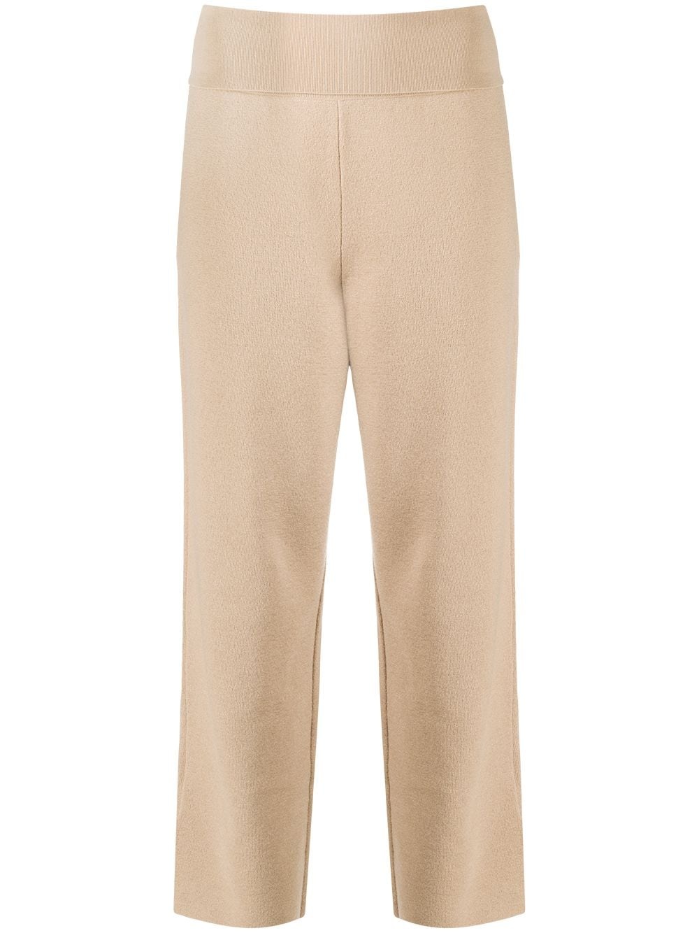 straight-leg wool cropped trousers - 1