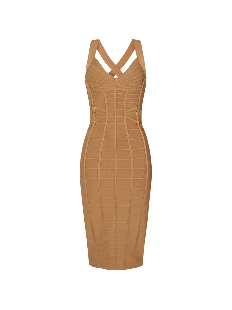 3D knit pencil midi dress 1
