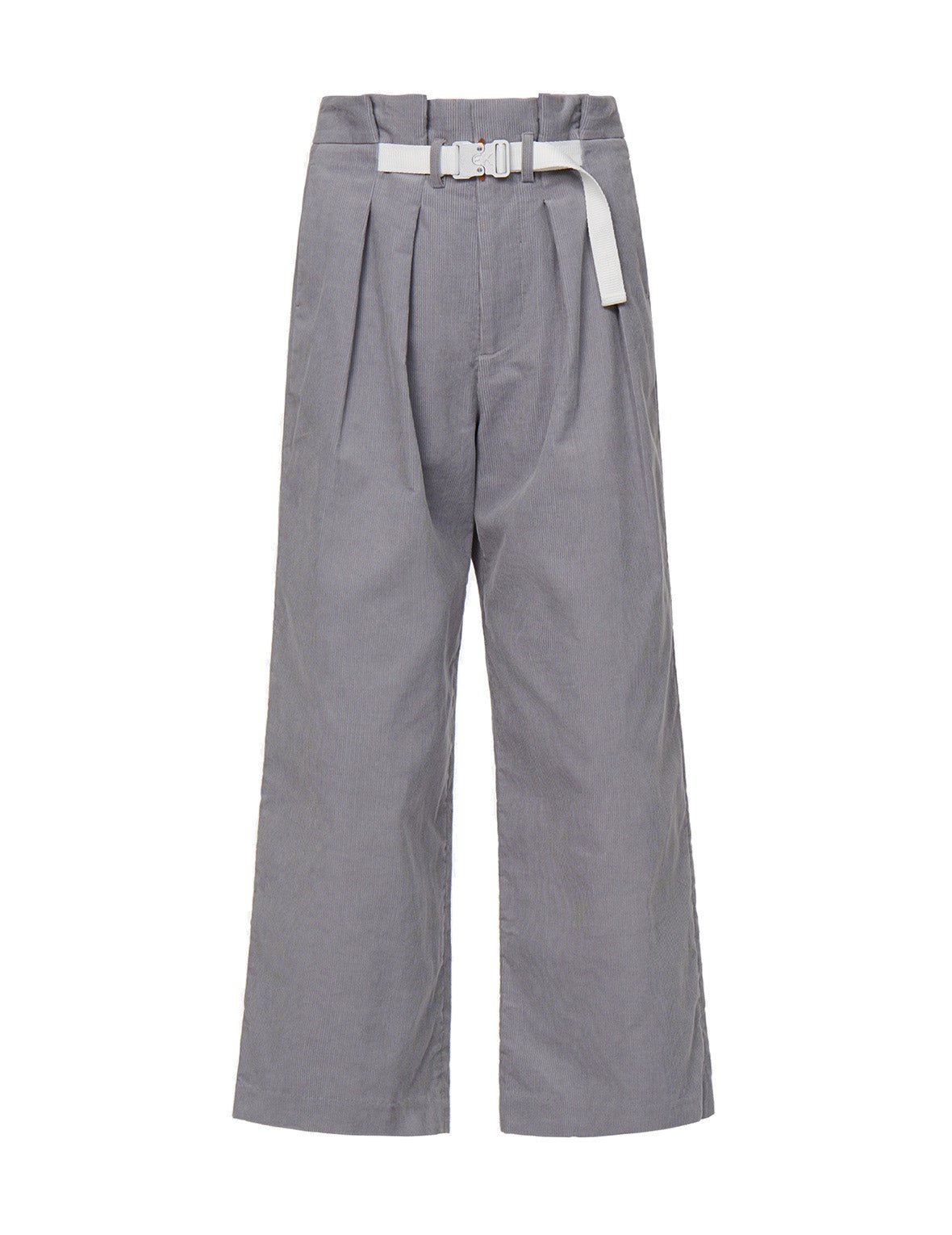 Belted Corduroy Wide Leg Pants - 9