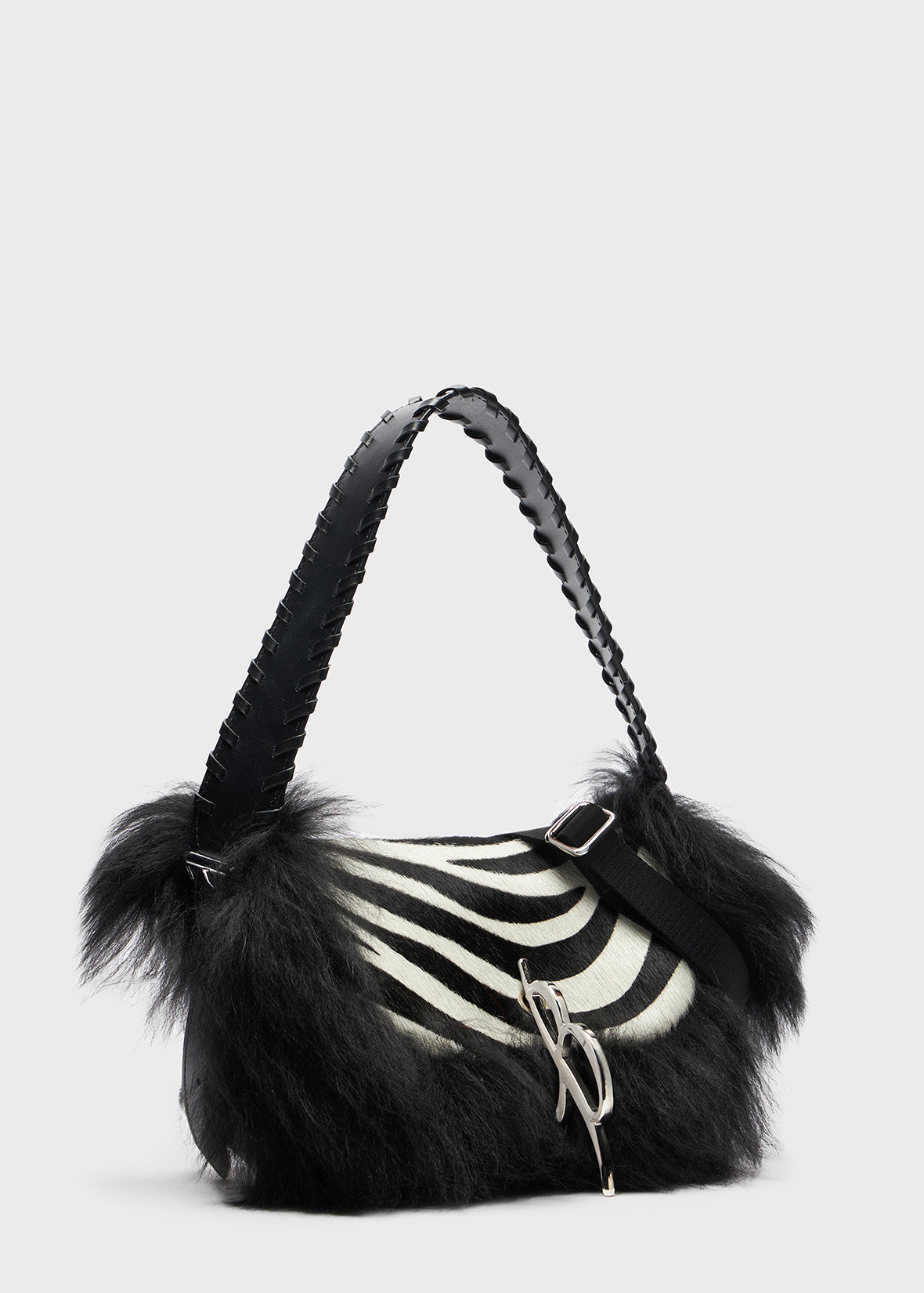 ZEBRA EFFECT LEATHER MESSENGER MINI - 2