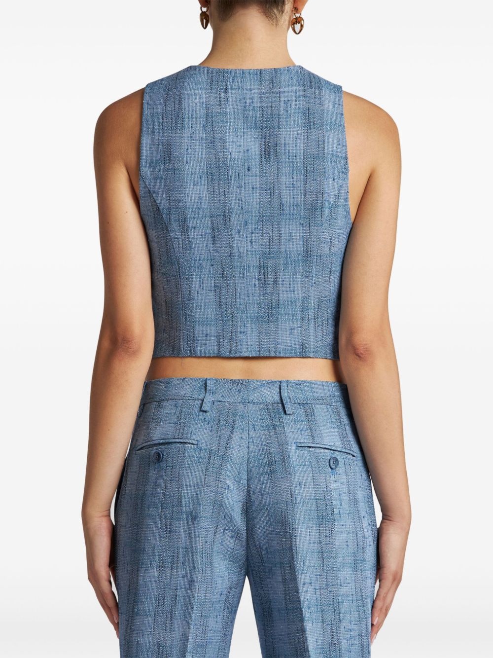 slub waistcoat - 4