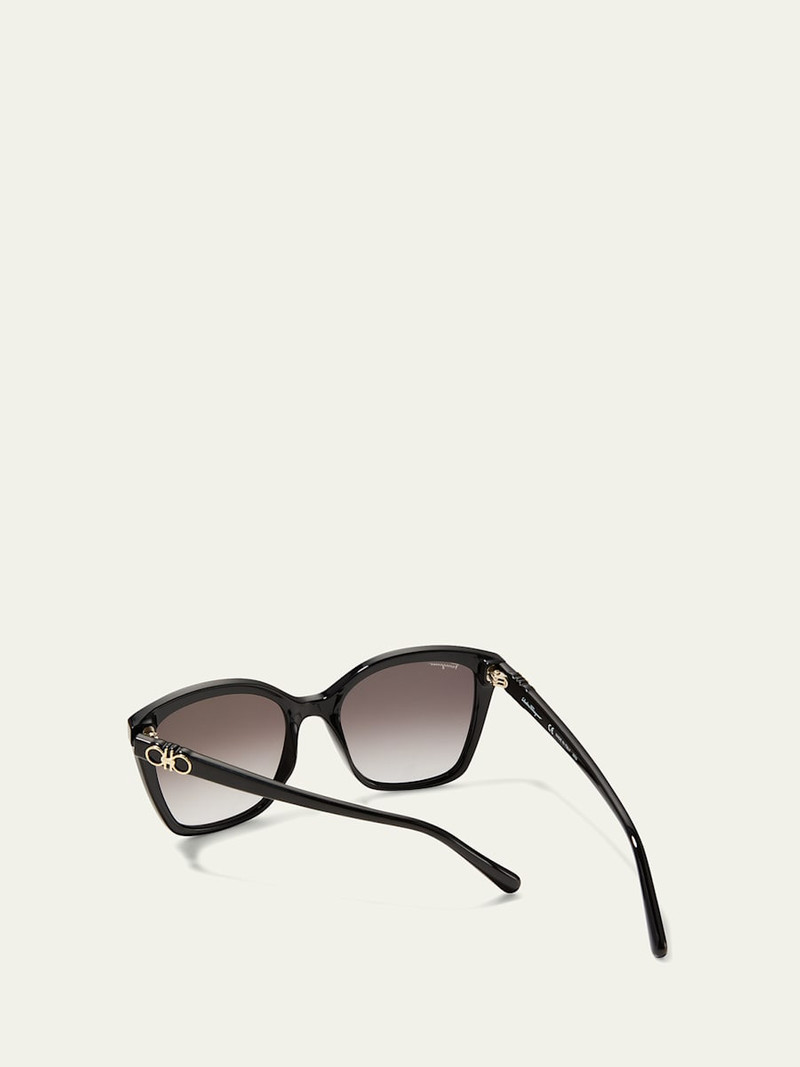 FERRAGAMO Gancini Square Injection Plastic Sunglasses outlook