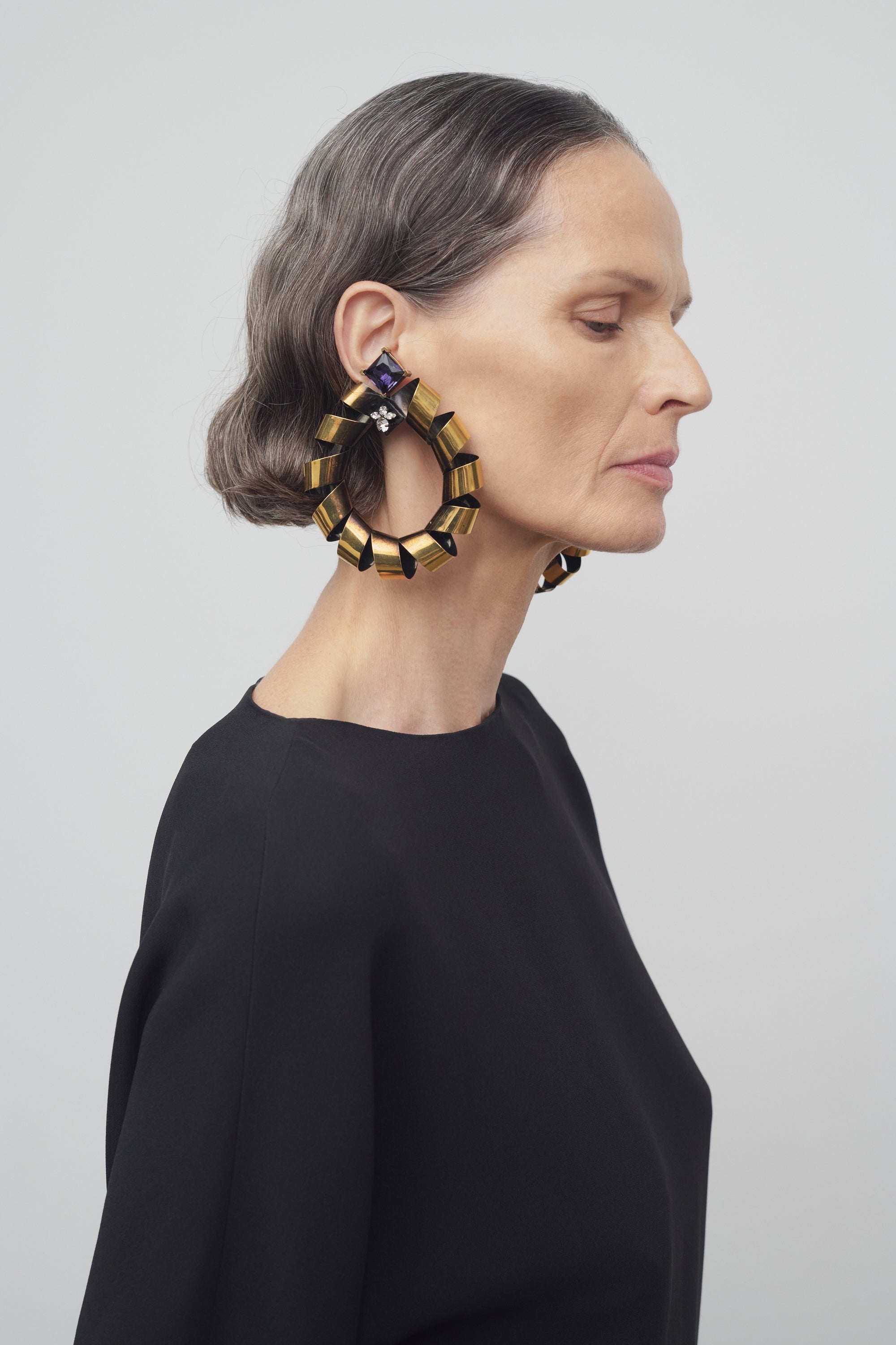 Emma Earrings in Brass - 2