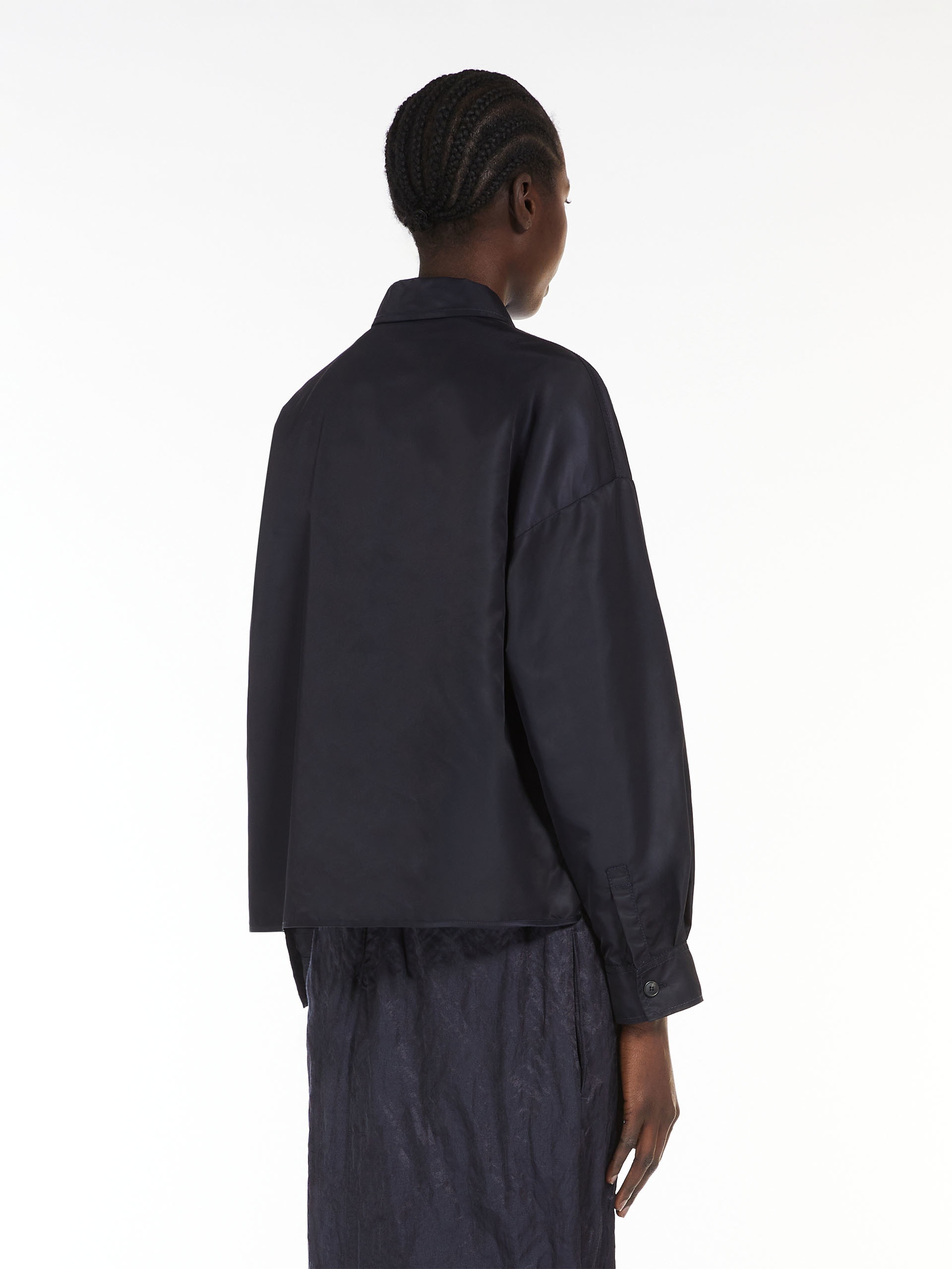 CREMONA Water-repellent twill cropped shirt - 4