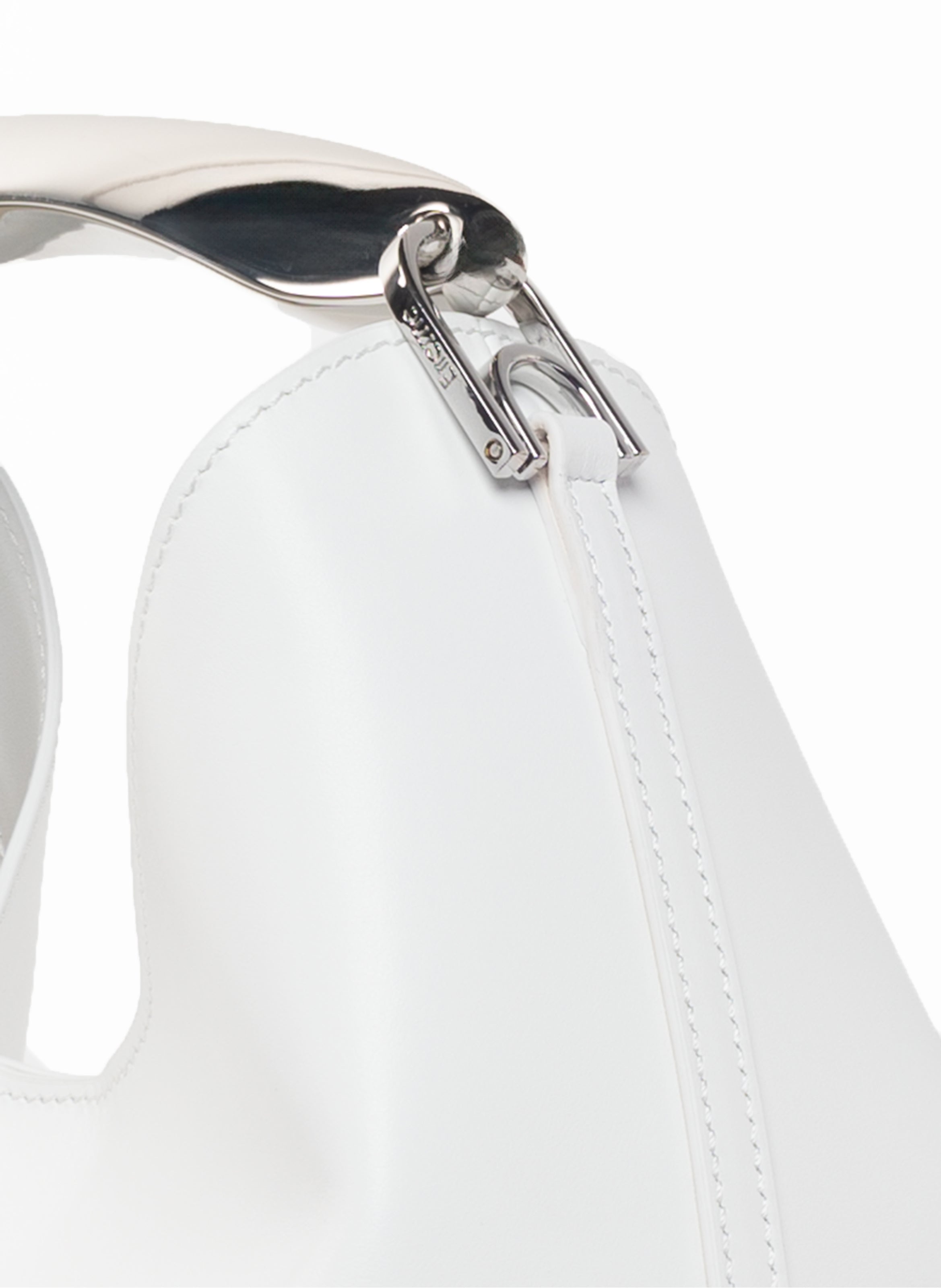 Boomerang Leather White/Silver Hardware - 5