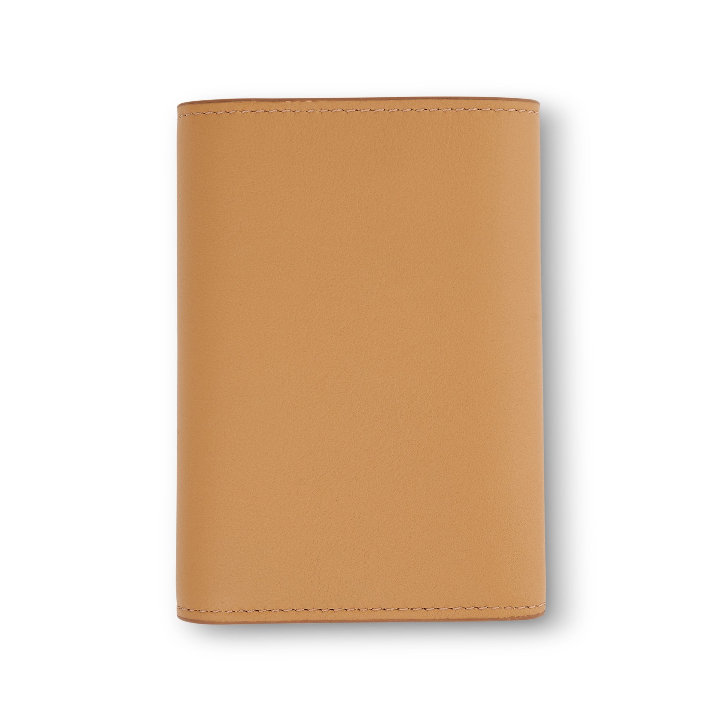 Owl Small Vertical Wallet in Classic Calfskin in Dune - 2
