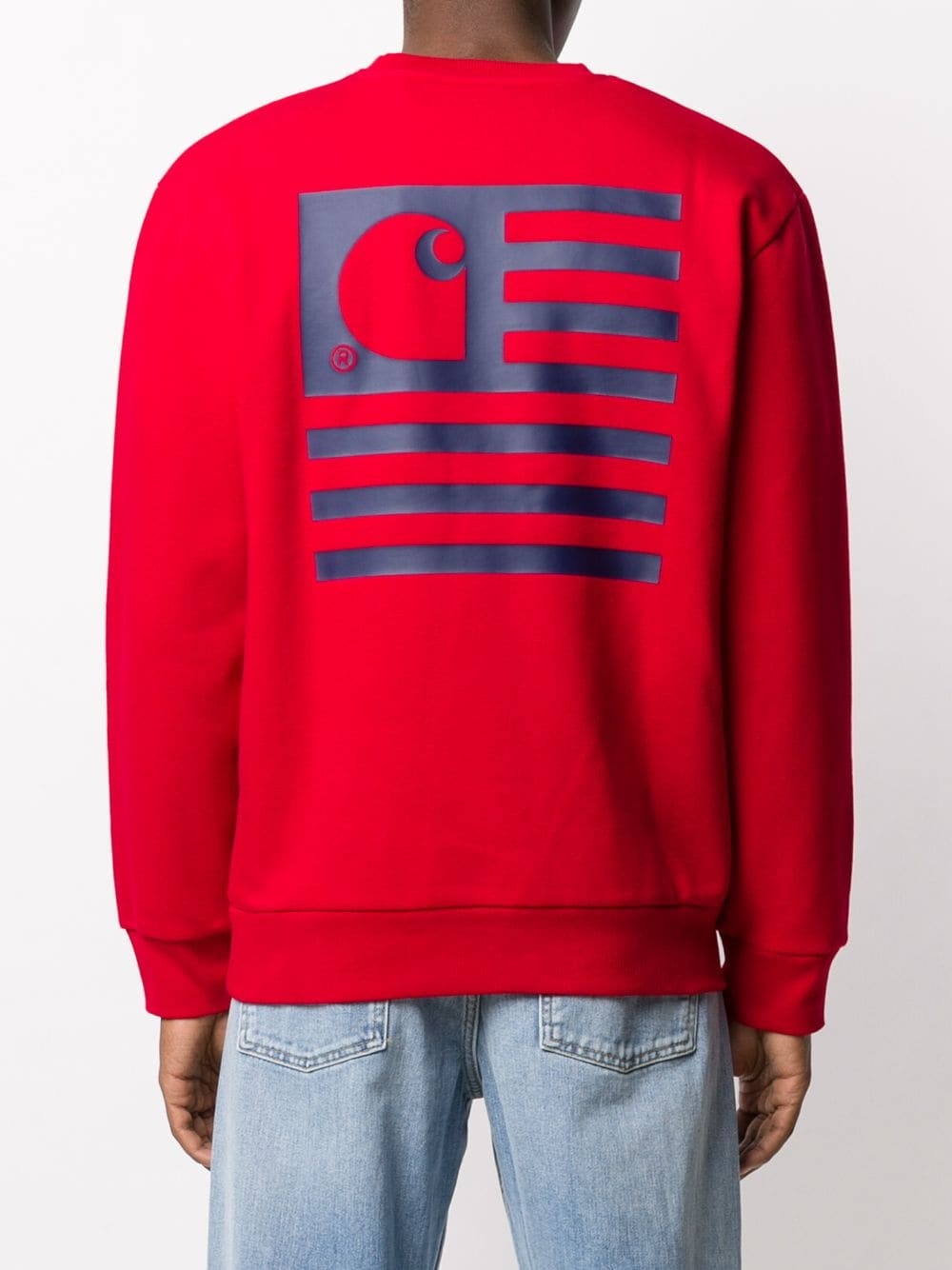 crew neck logo print jumper - 4