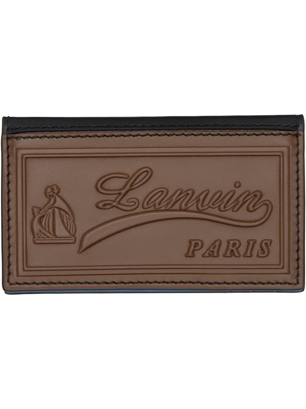 Black & Brown 'Catch By Lanvin' Two Fold Card Holder - 1