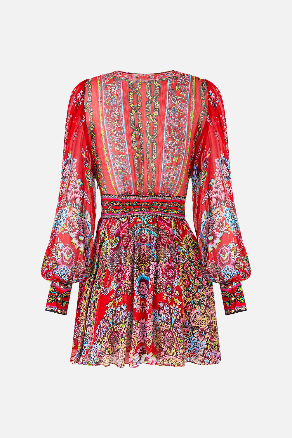 SHORT DRESS WITH BLOUSON SLEEVE - 8