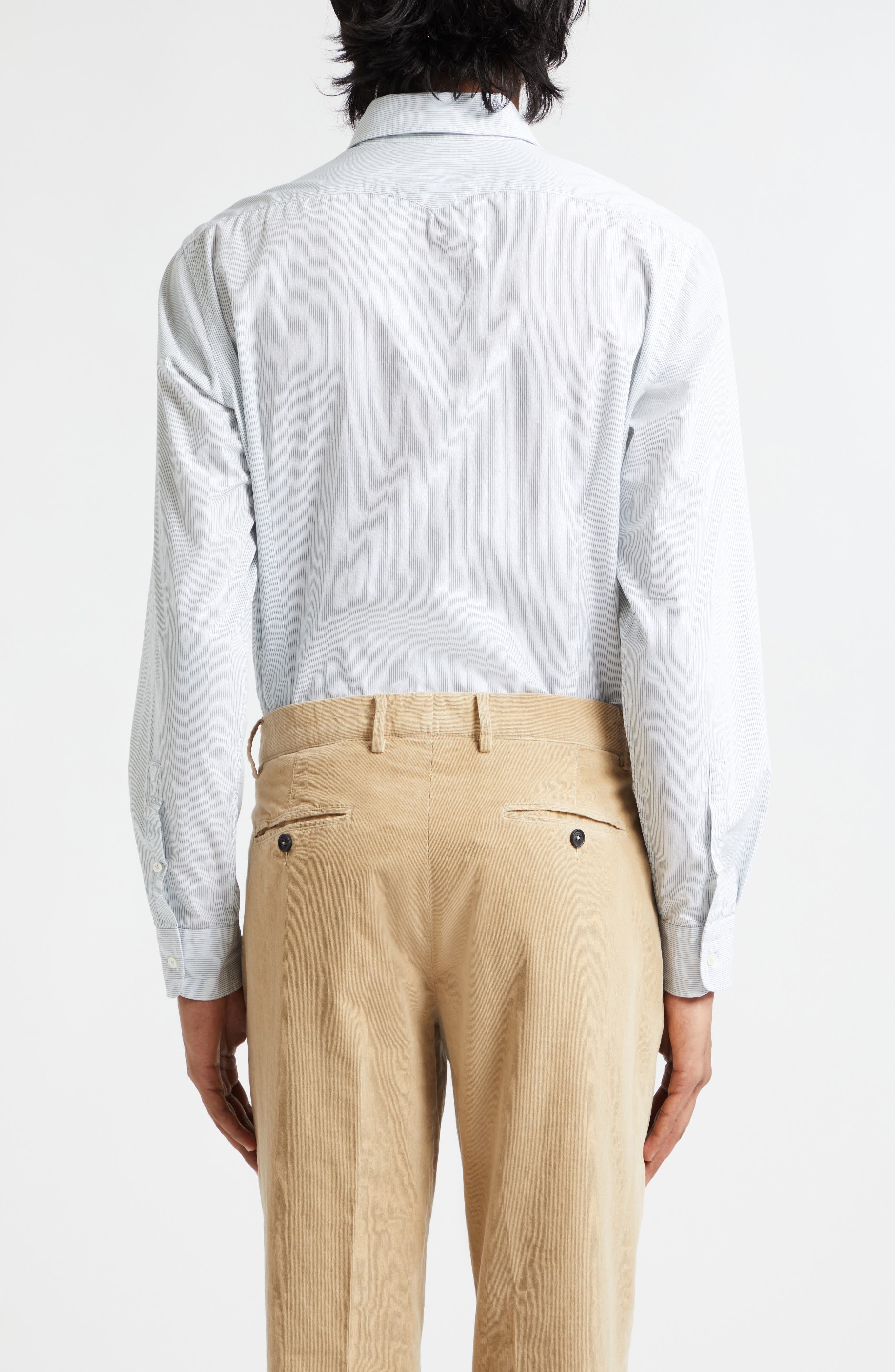Massimo Alba Genova Stripe Button-Up Shirt in Bianco at Nordstrom - 2