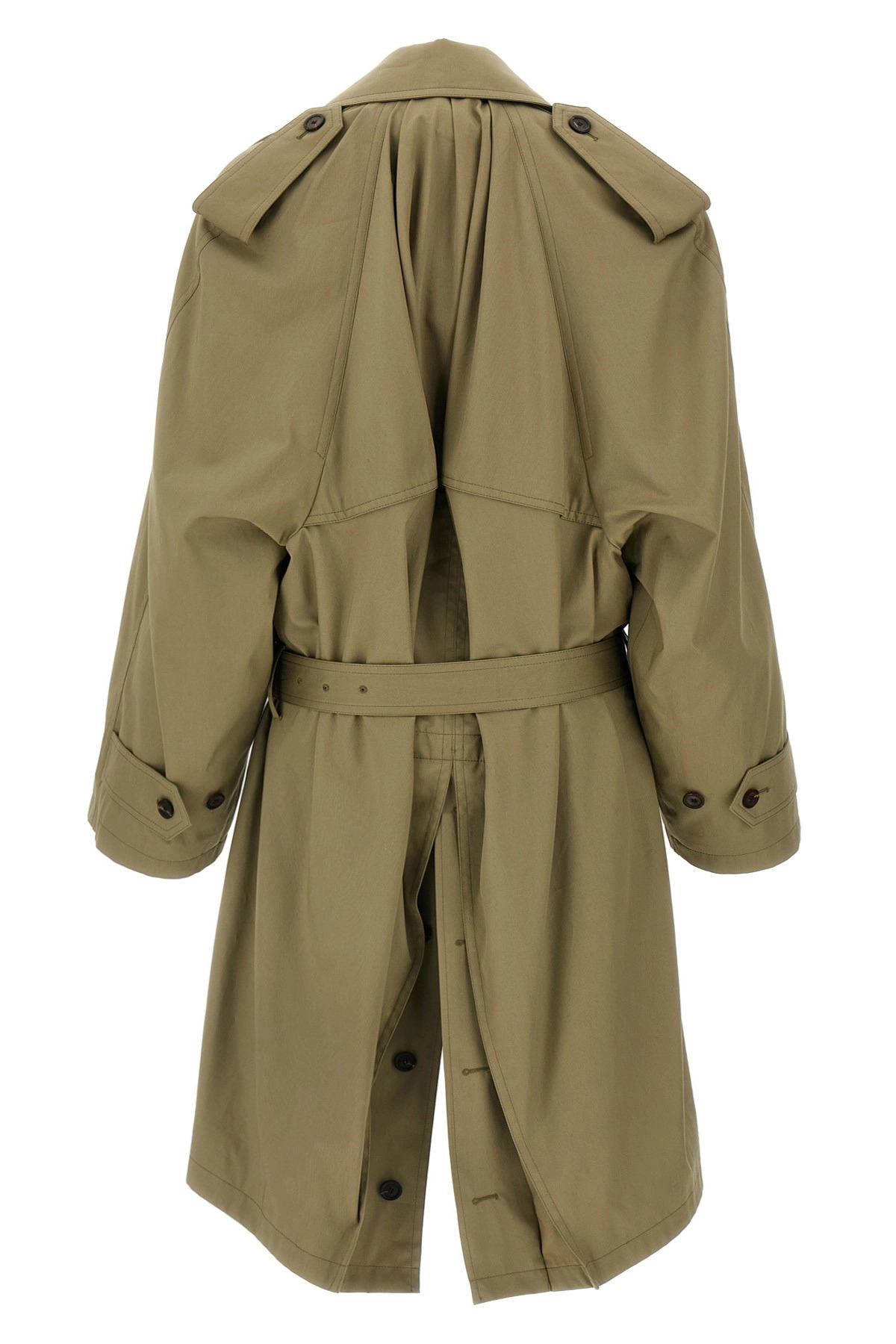 'Draped Neck' trench coat - 2