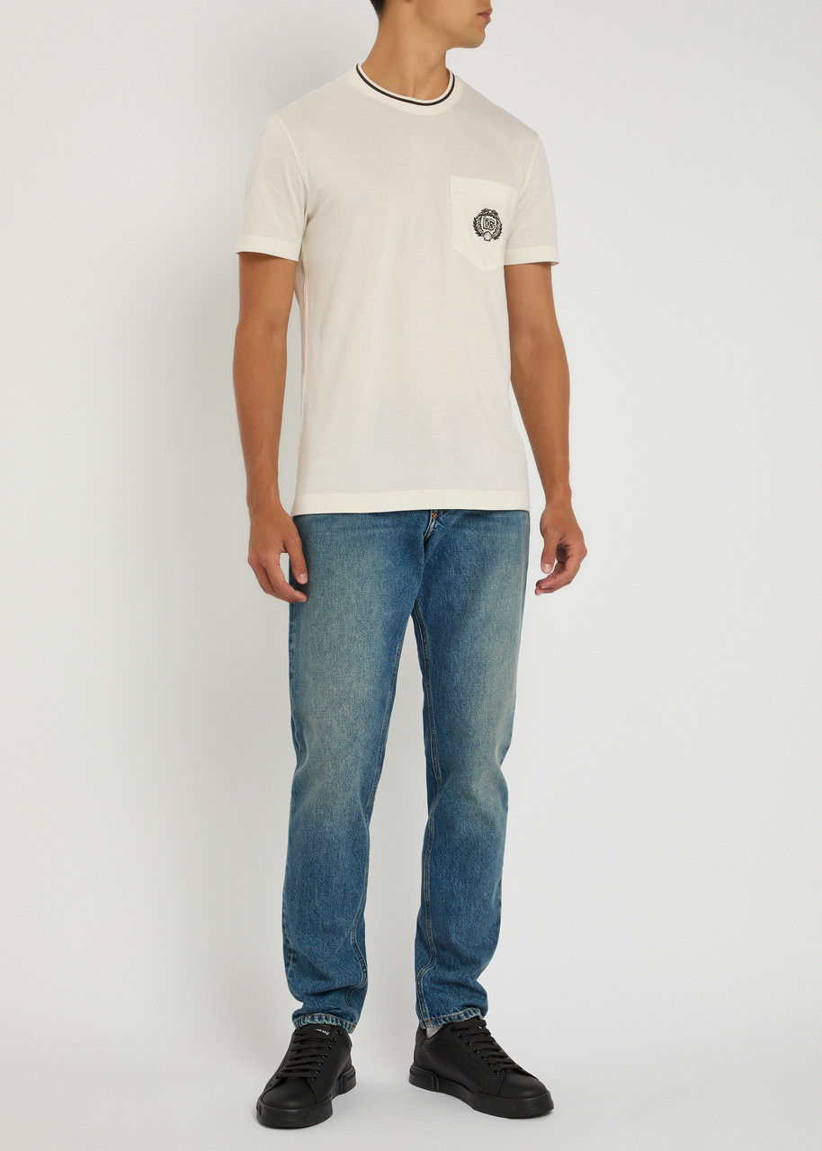 Dolce & Gabbana Logo-embroidered Cotton T-shirt - 4