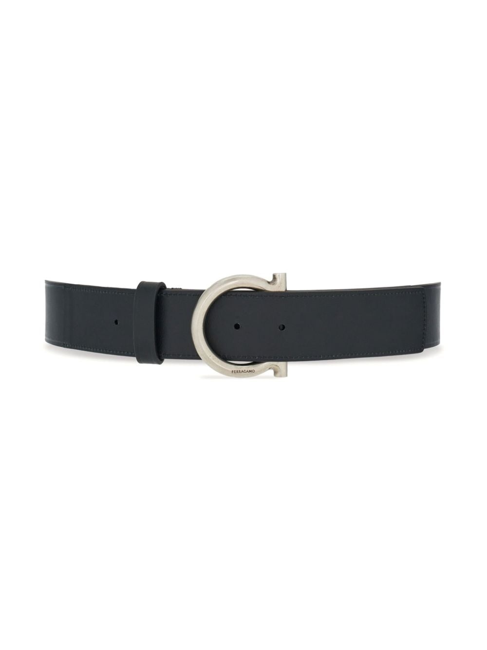Gancini-buckle leather belt - 3