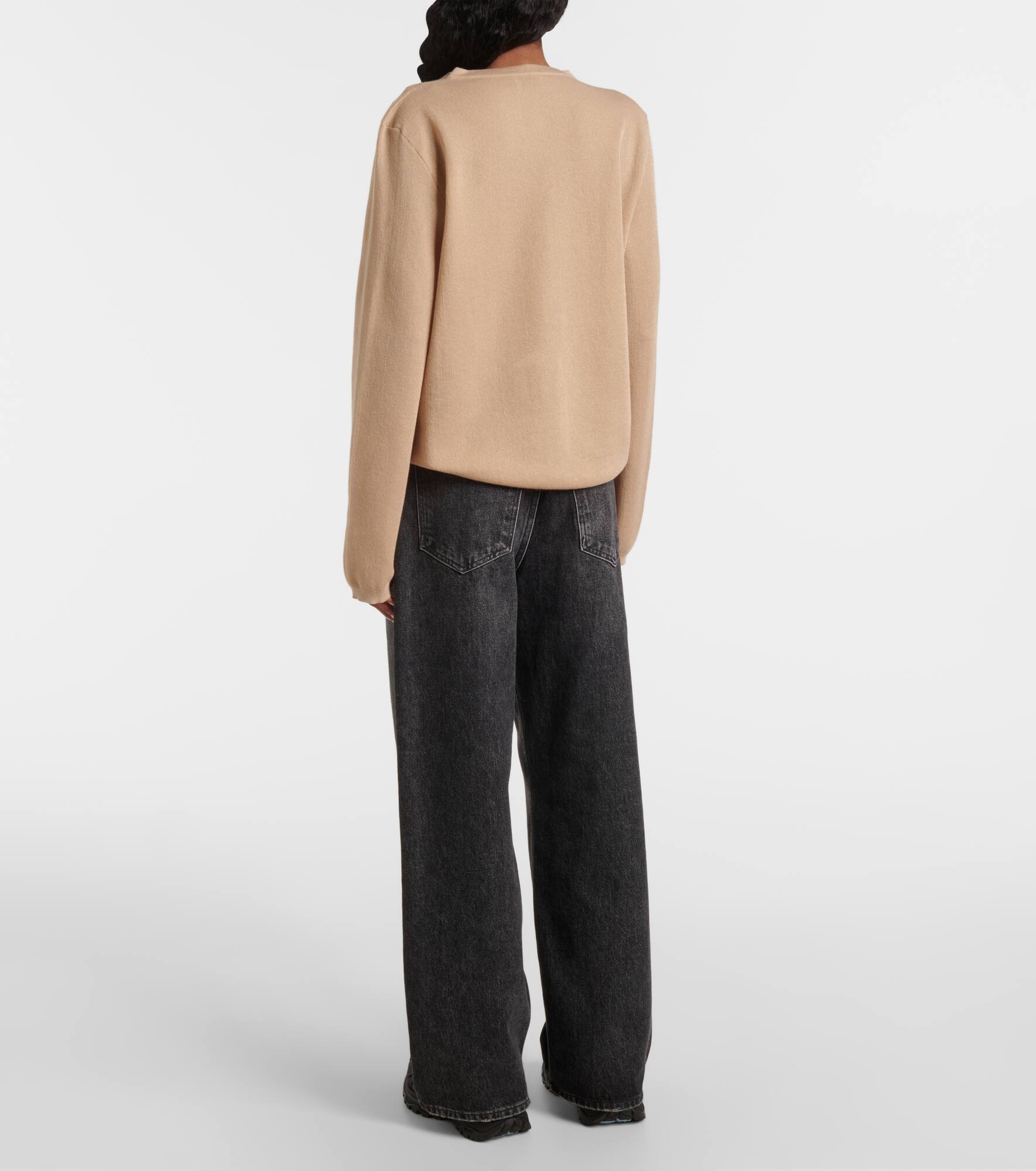 Logo cotton-blend cardigan - 3