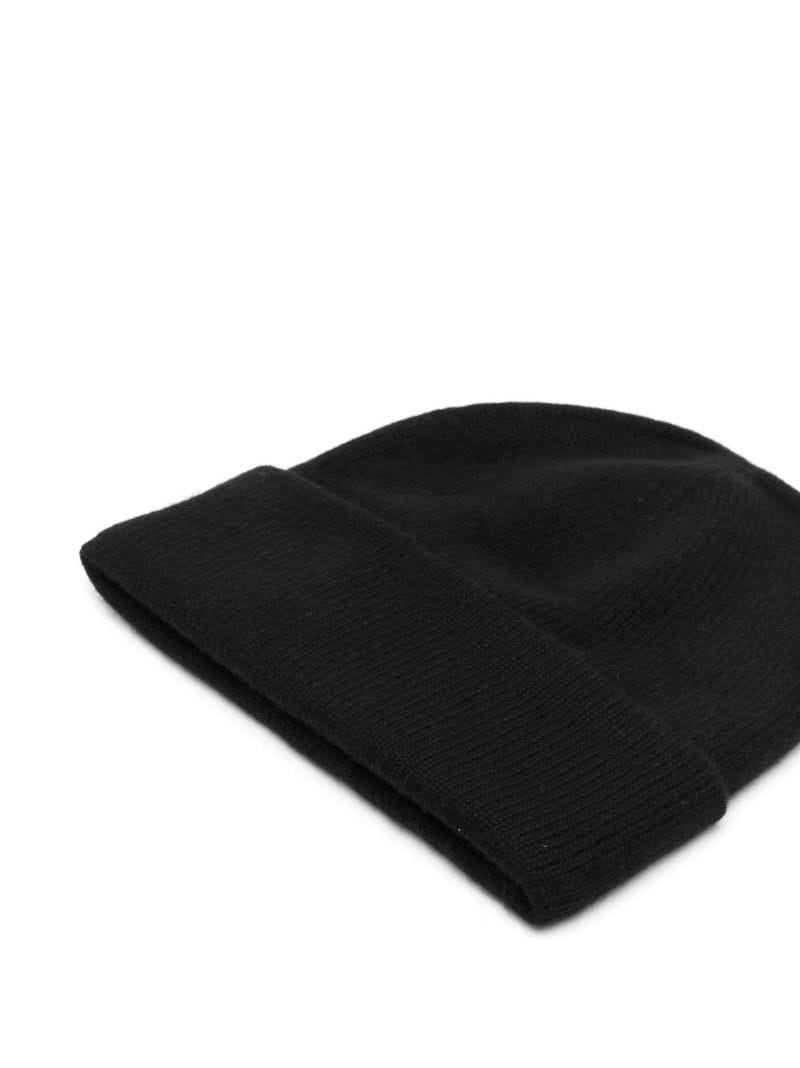 cashmere knitted beanie - 2