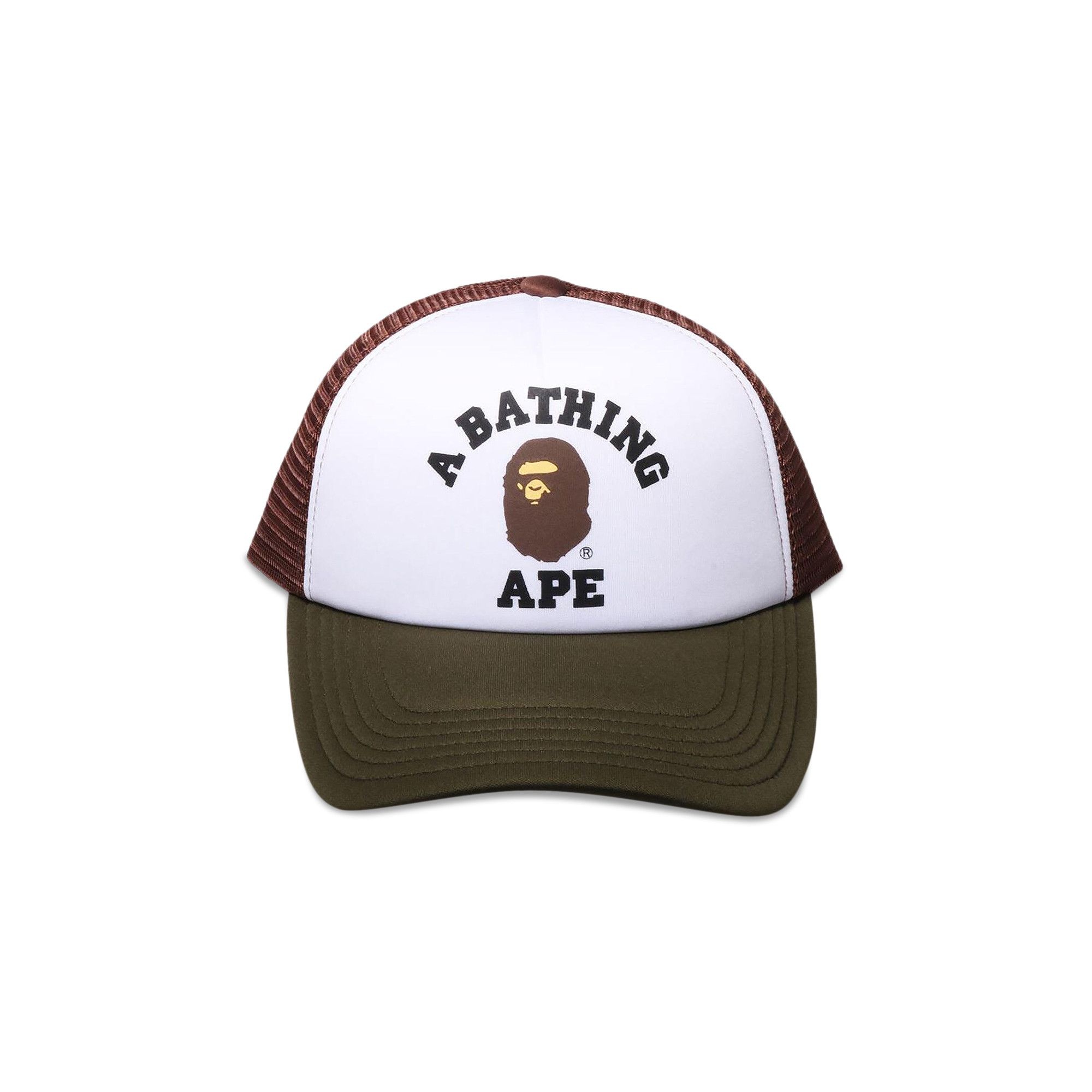 BAPE College Mesh Cap 'Olive' - 1