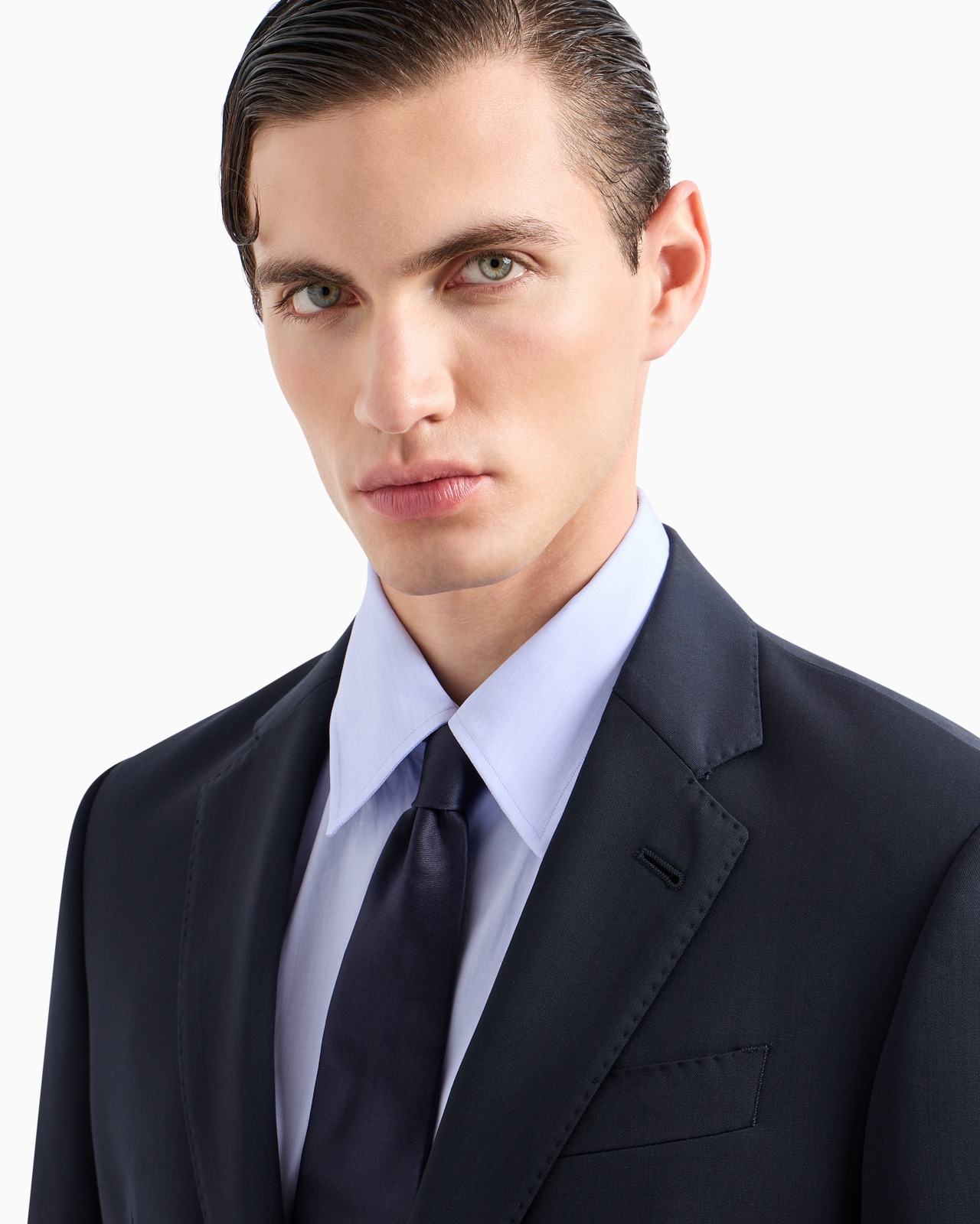 Single-breasted Soft line suit in virgin wool - 5