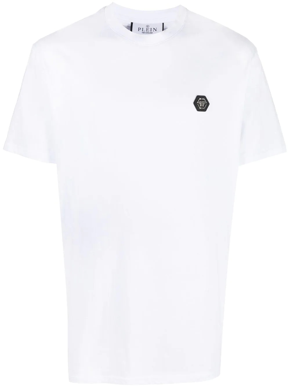 logo-patch cotton T-shirt - 1