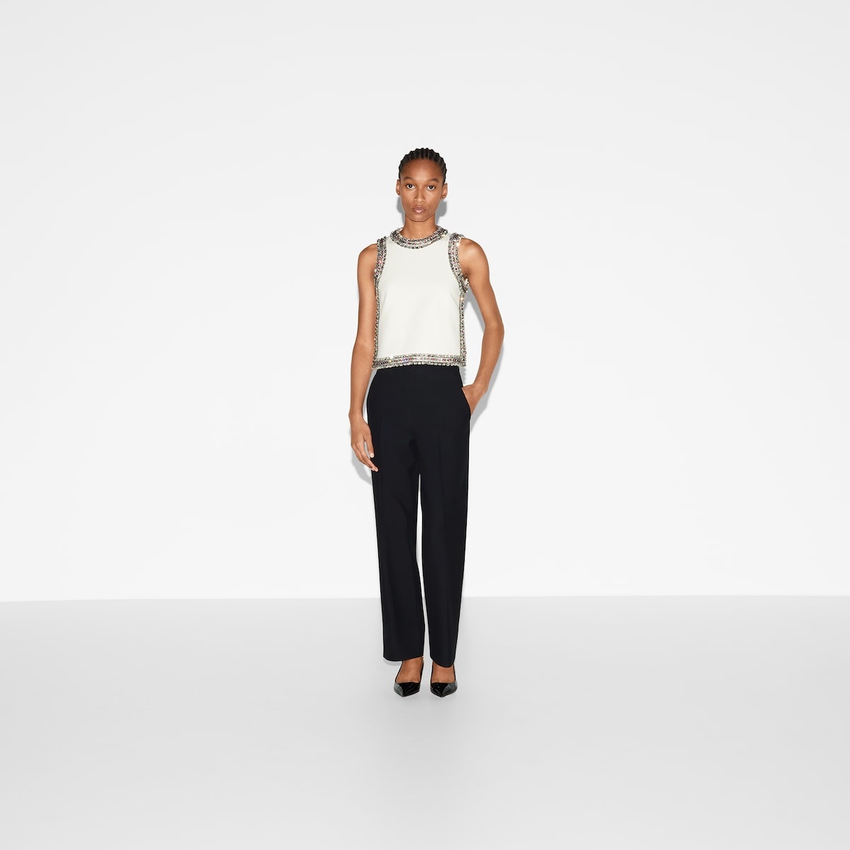 Cady crêpe wool silk pants - 2