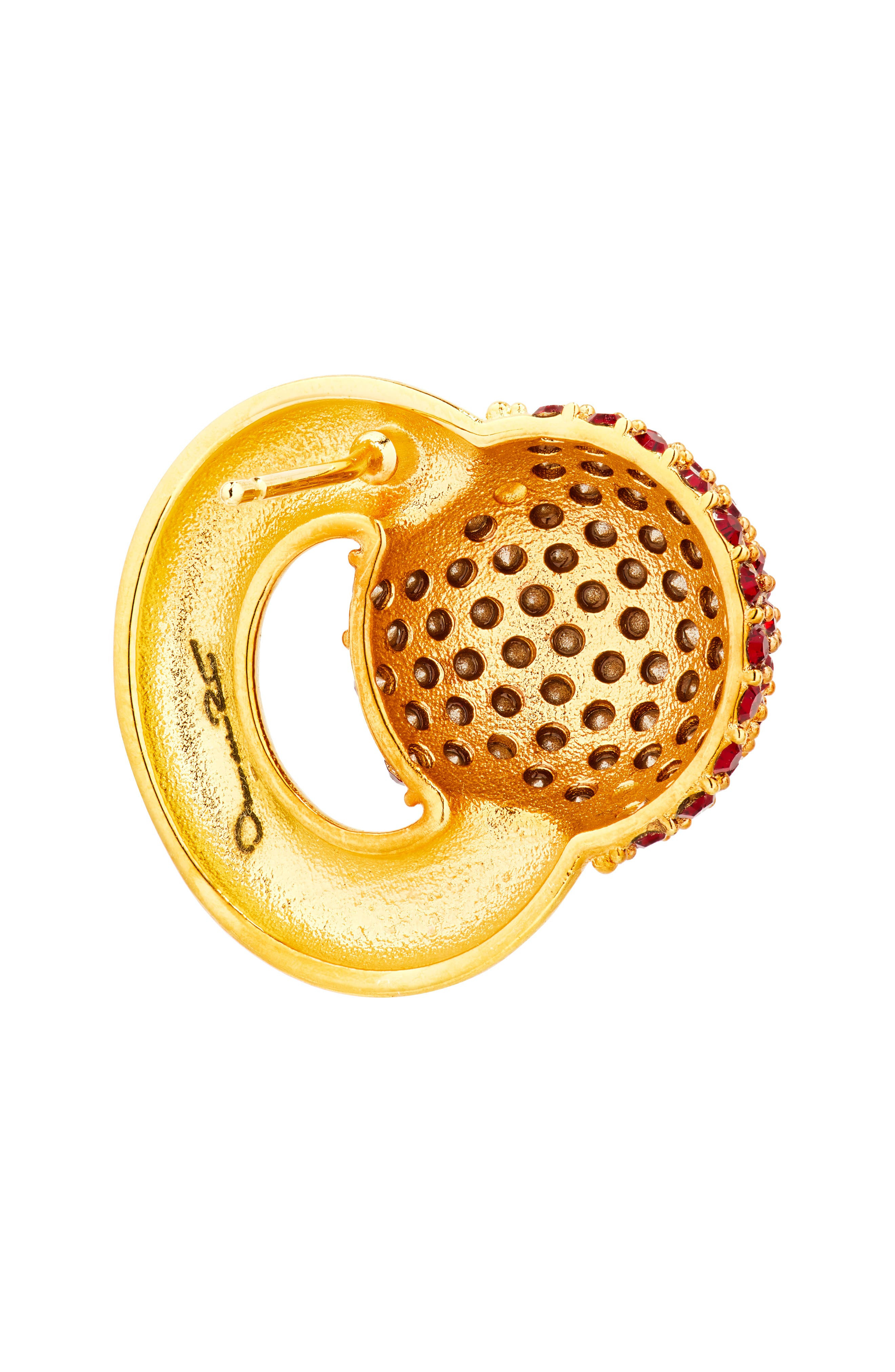 Oscar de la Renta Pavé Sphere Stud Earrings in Red at Nordstrom - 4